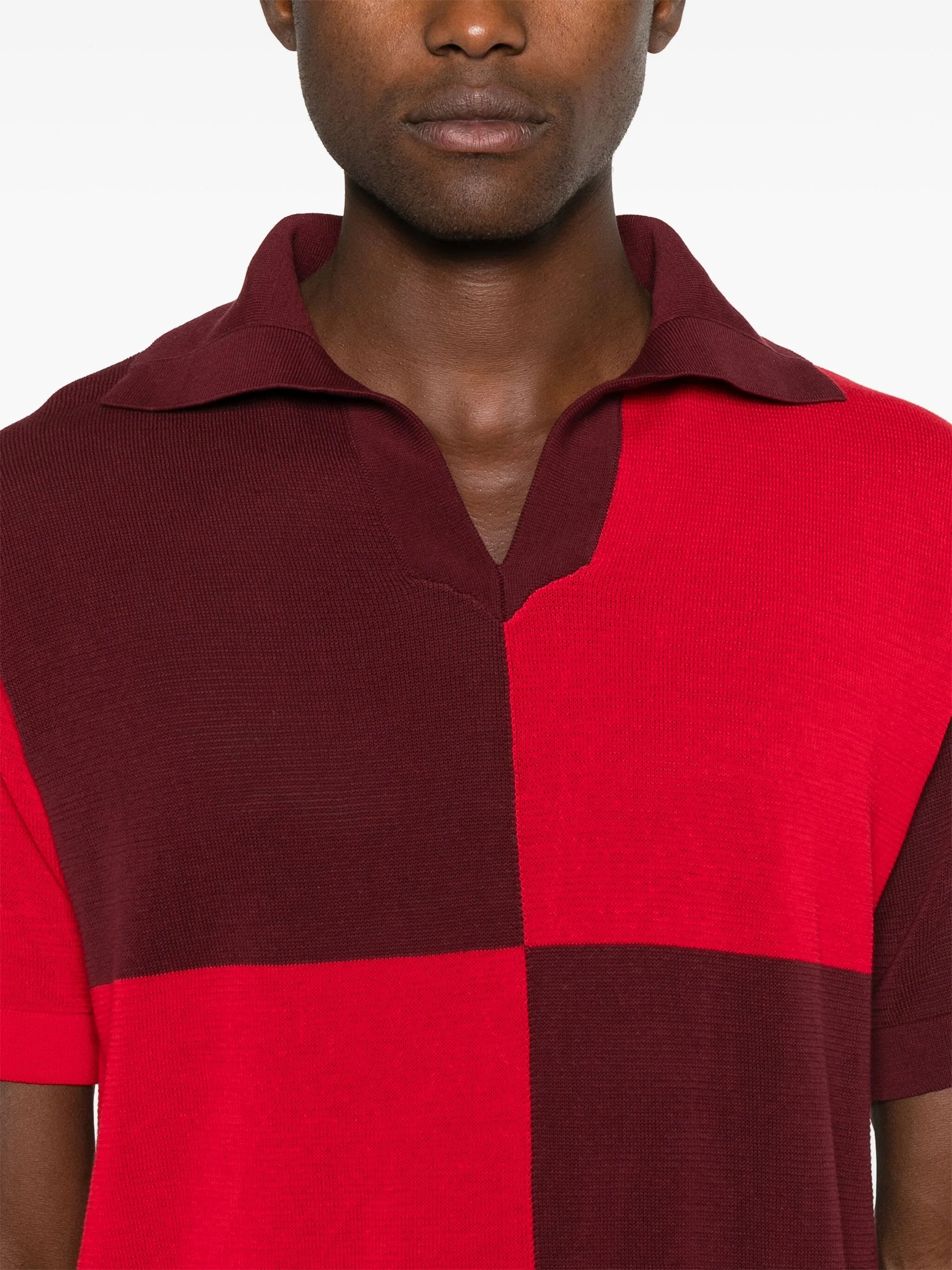 Checker polo shirt