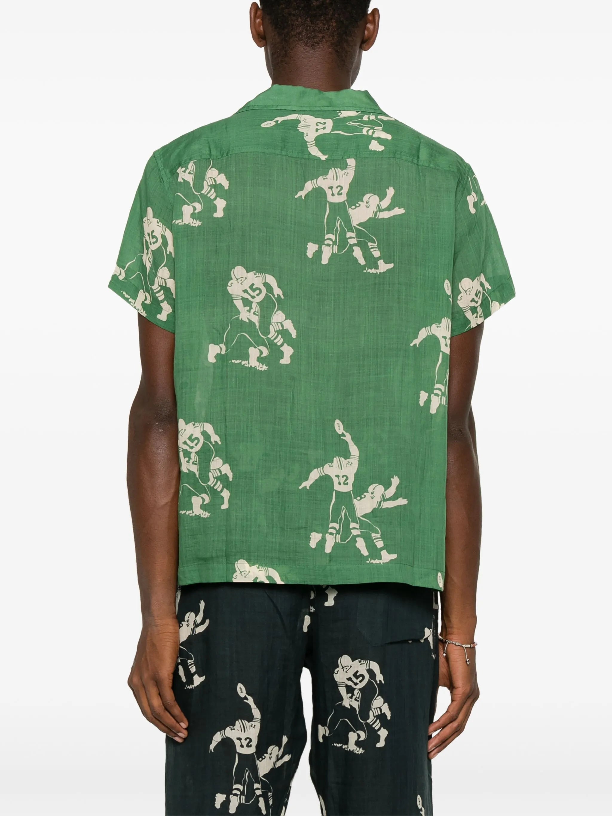 Football-pattern shirt