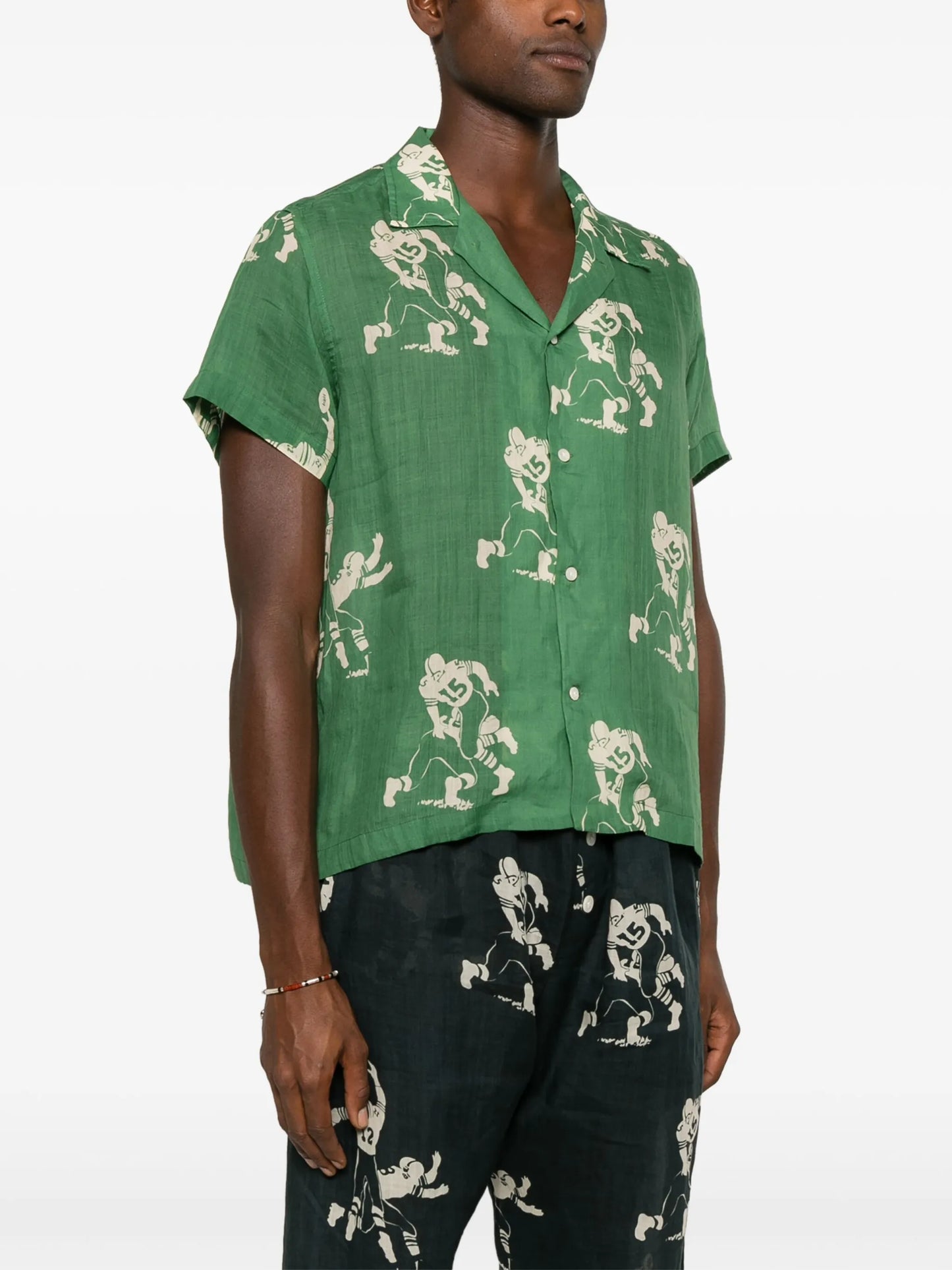 Football-pattern shirt