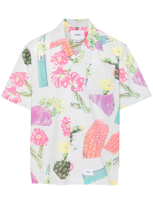 cacti-print shirt