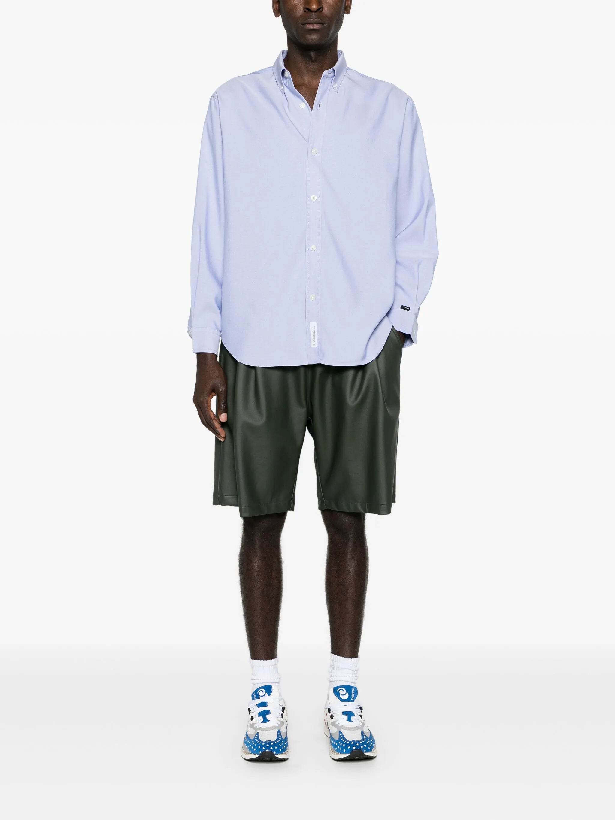 button-down collar long-sleeve shirt