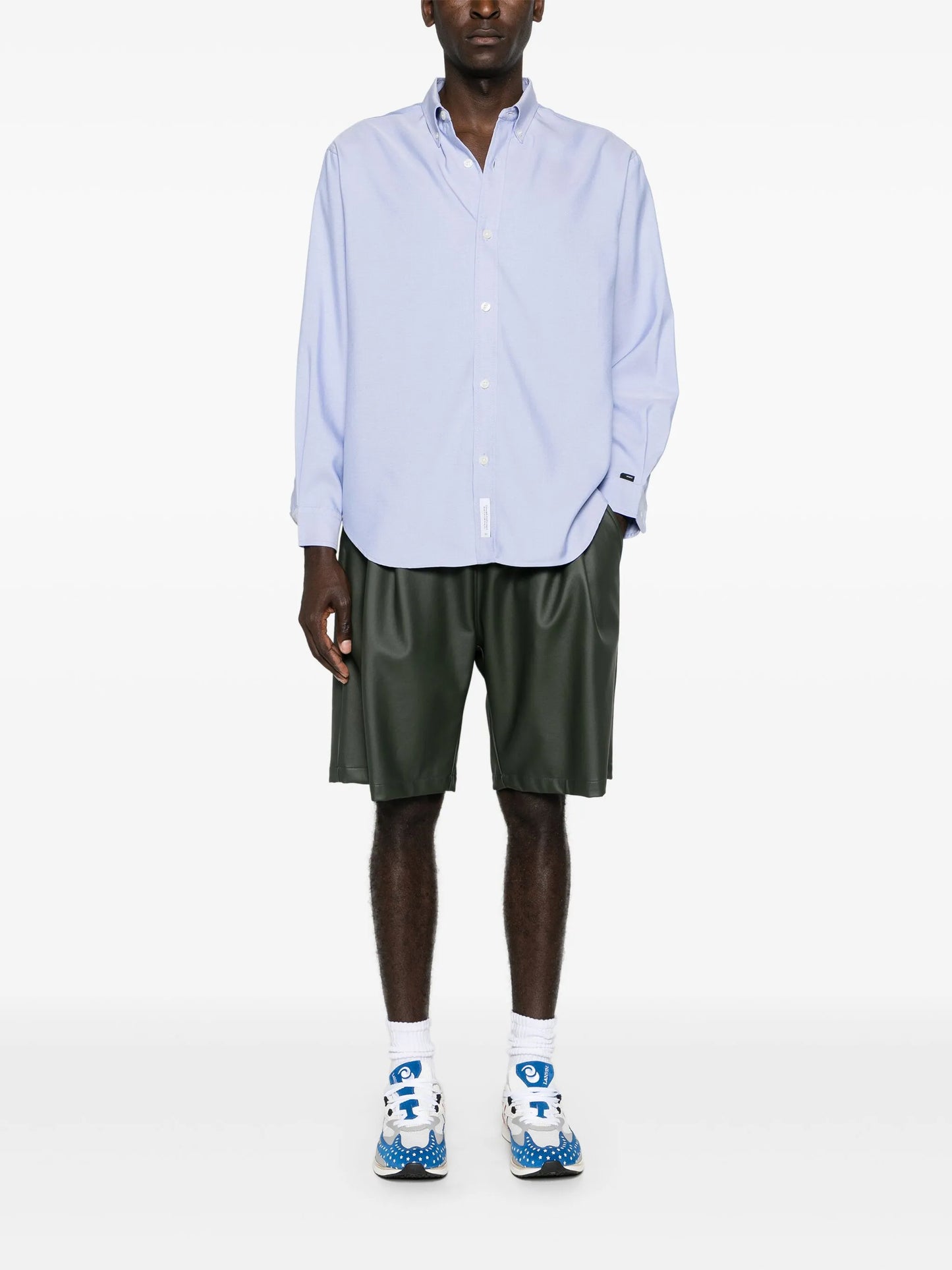 button-down collar long-sleeve shirt