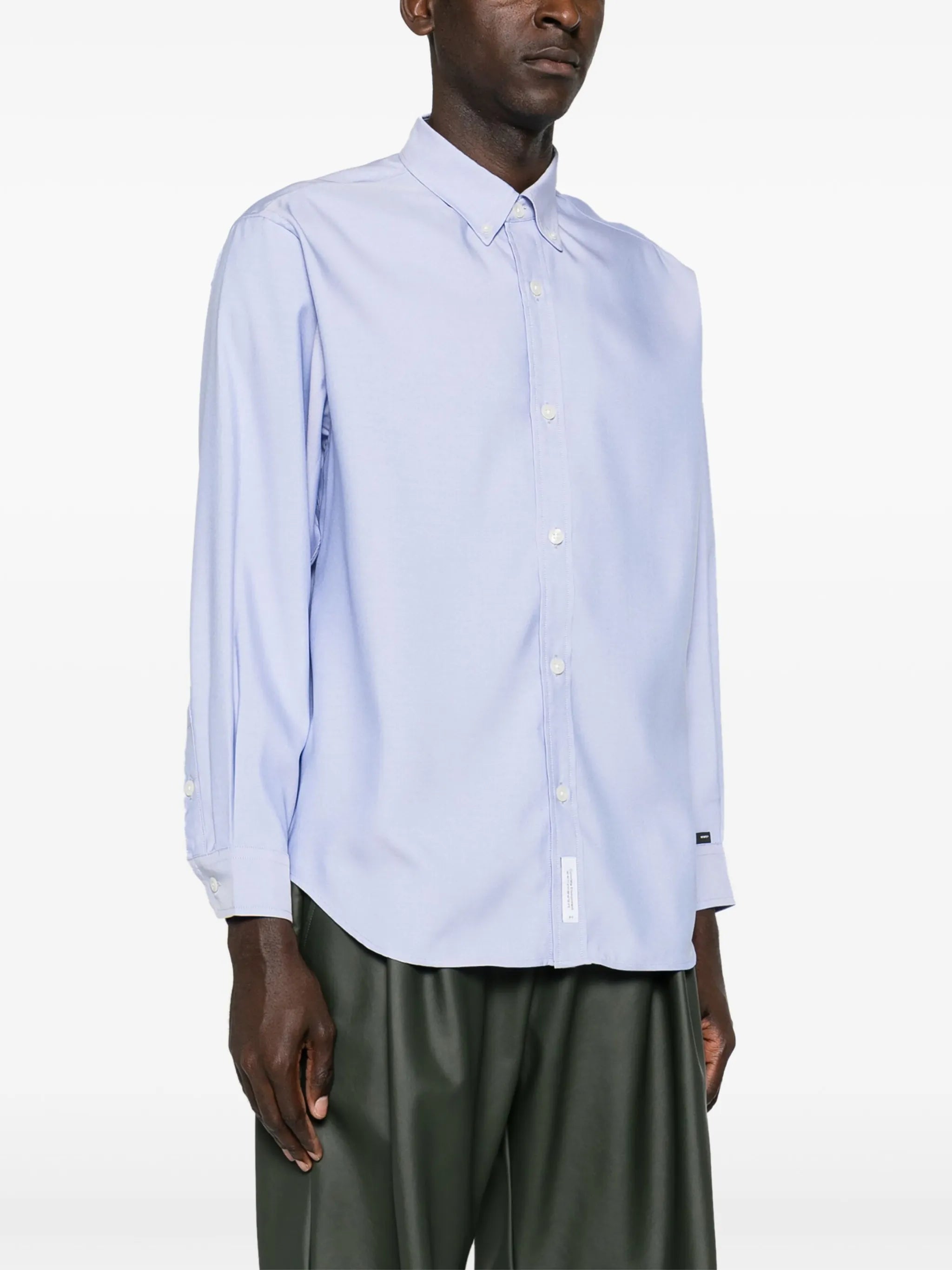 button-down collar long-sleeve shirt
