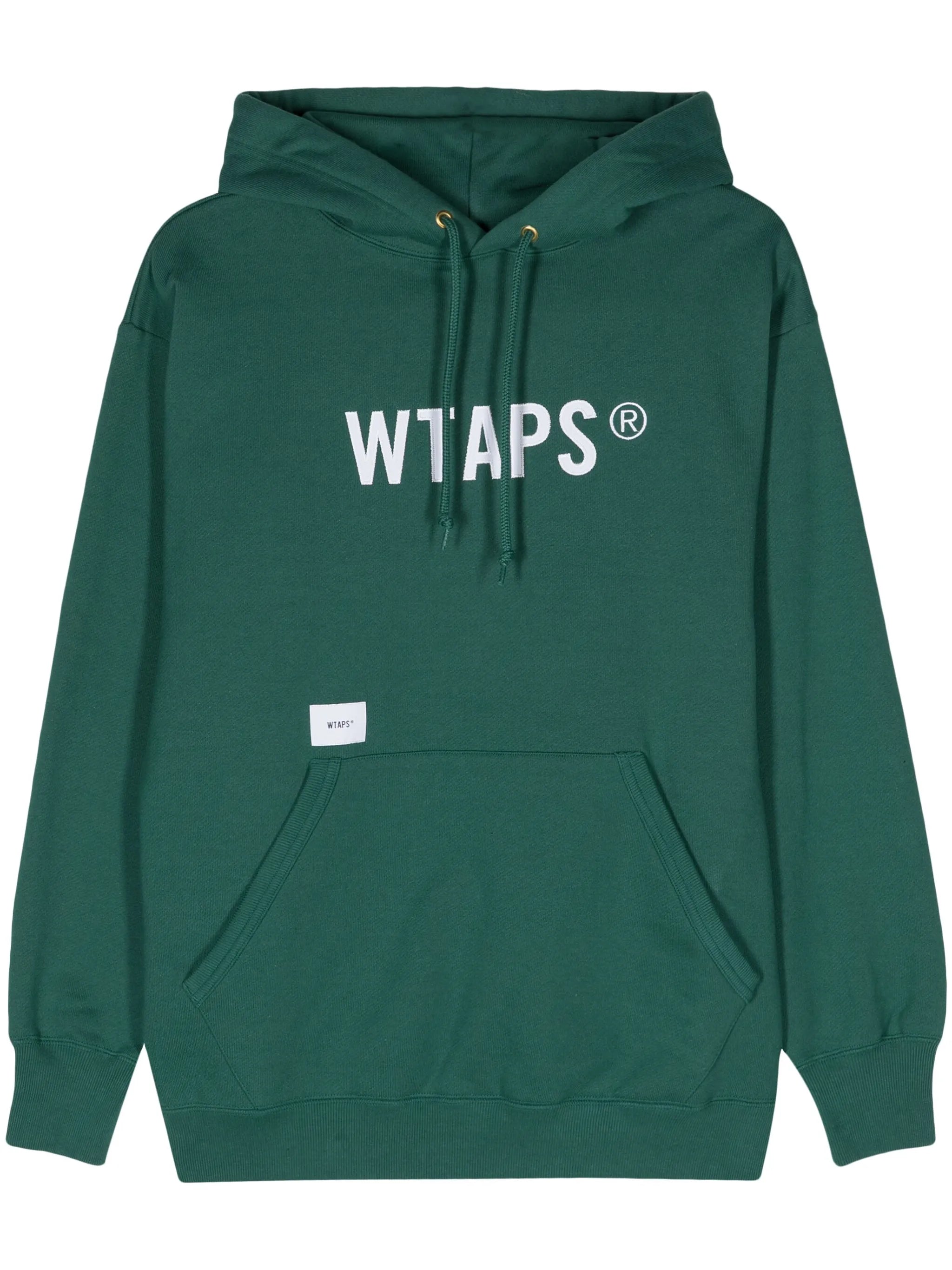 logo-embroidered cotton hoodie