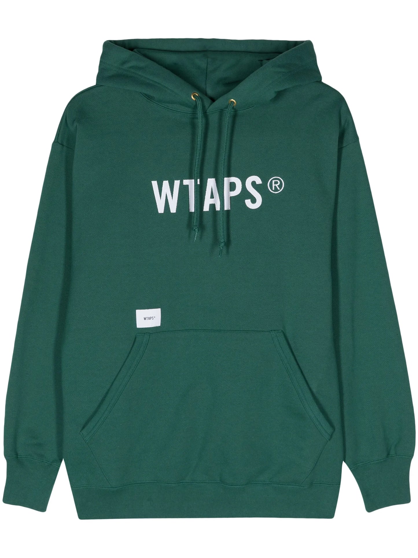logo-embroidered cotton hoodie