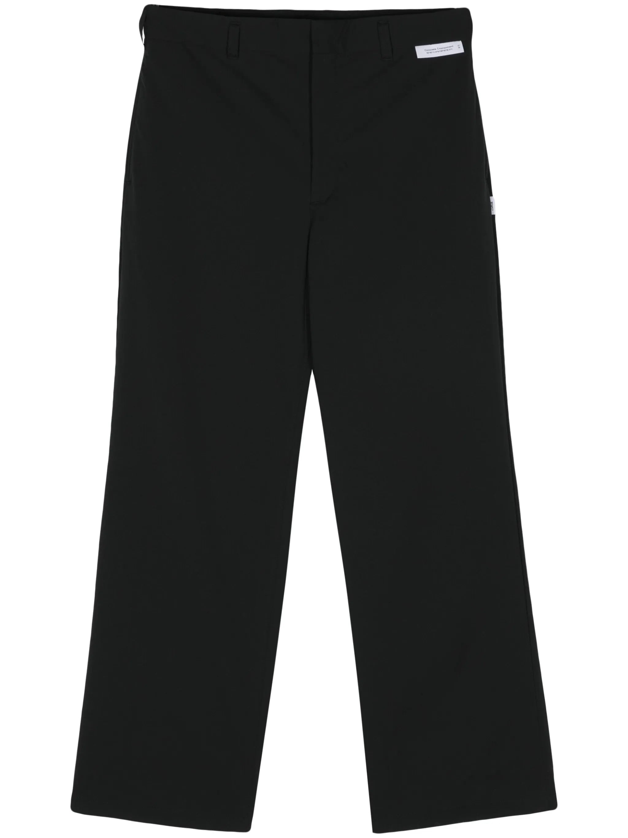 gabardine straight trousers