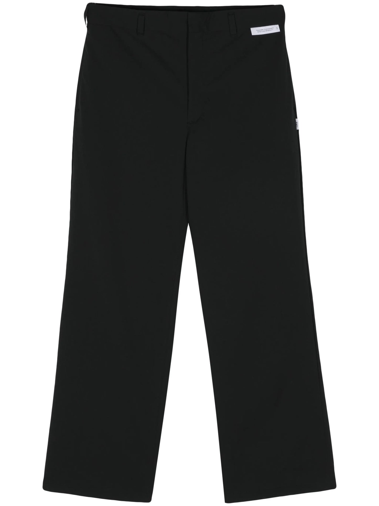 gabardine straight trousers
