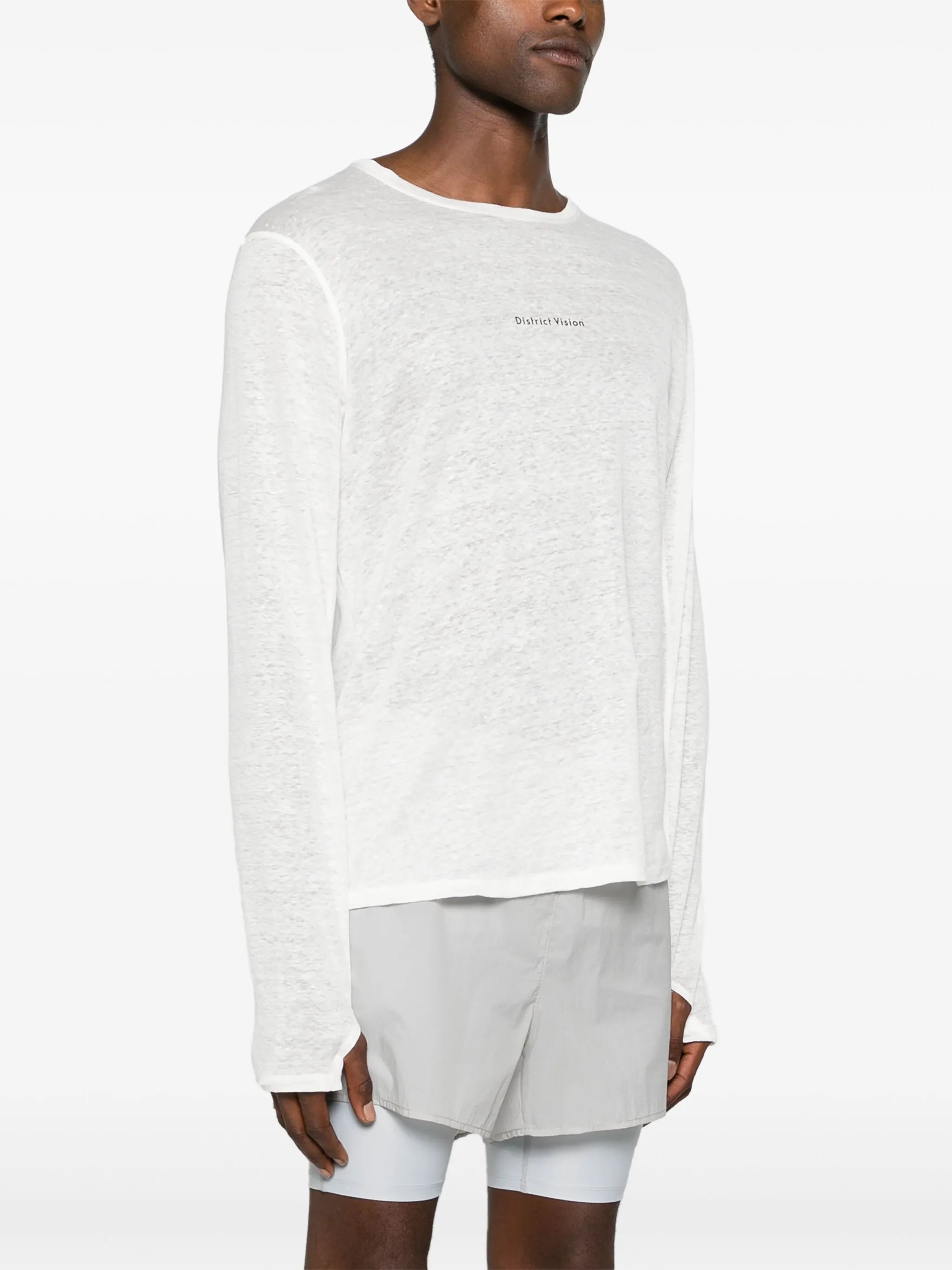 logo-print hemp T-shirt