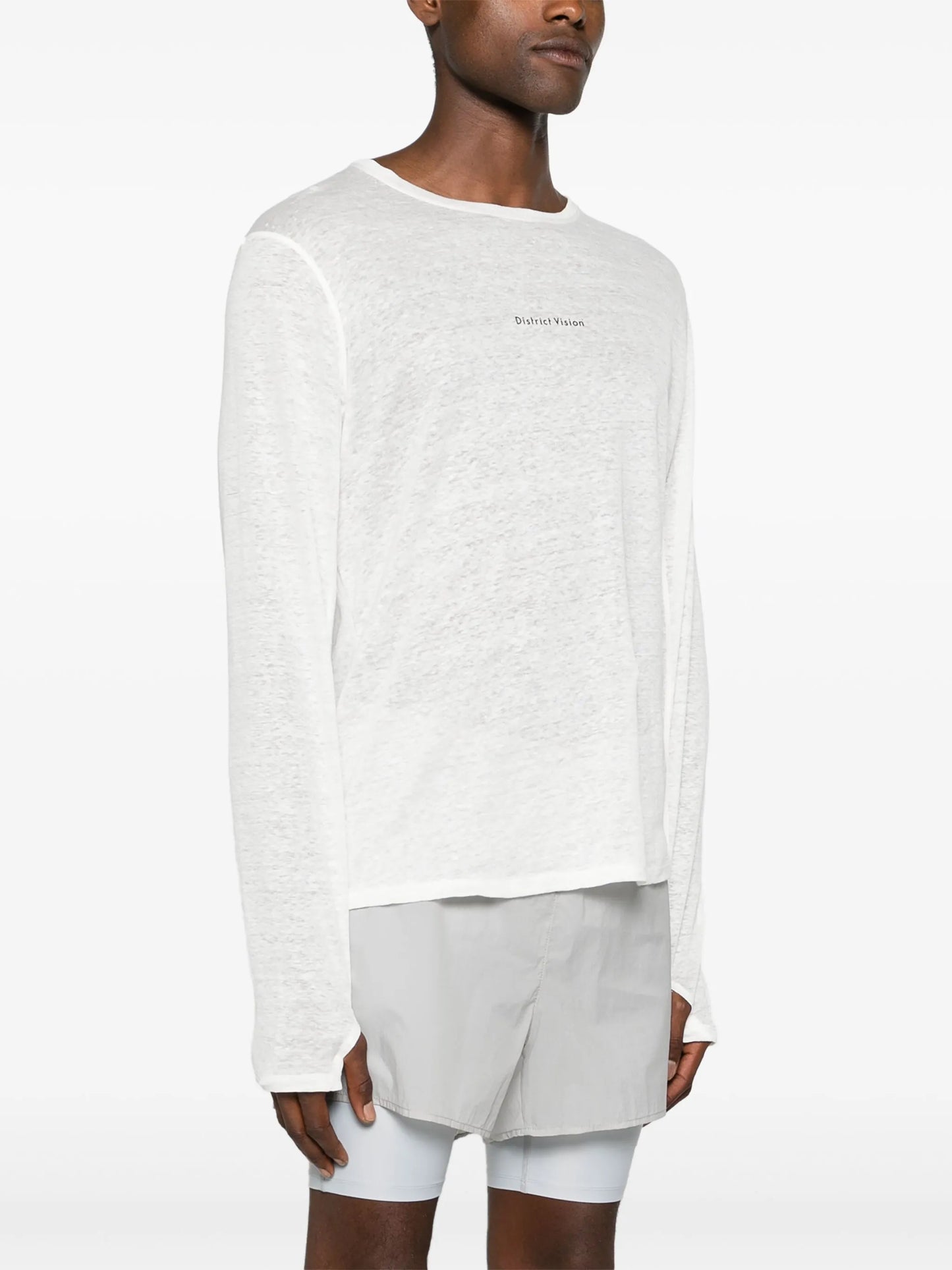 logo-print hemp T-shirt