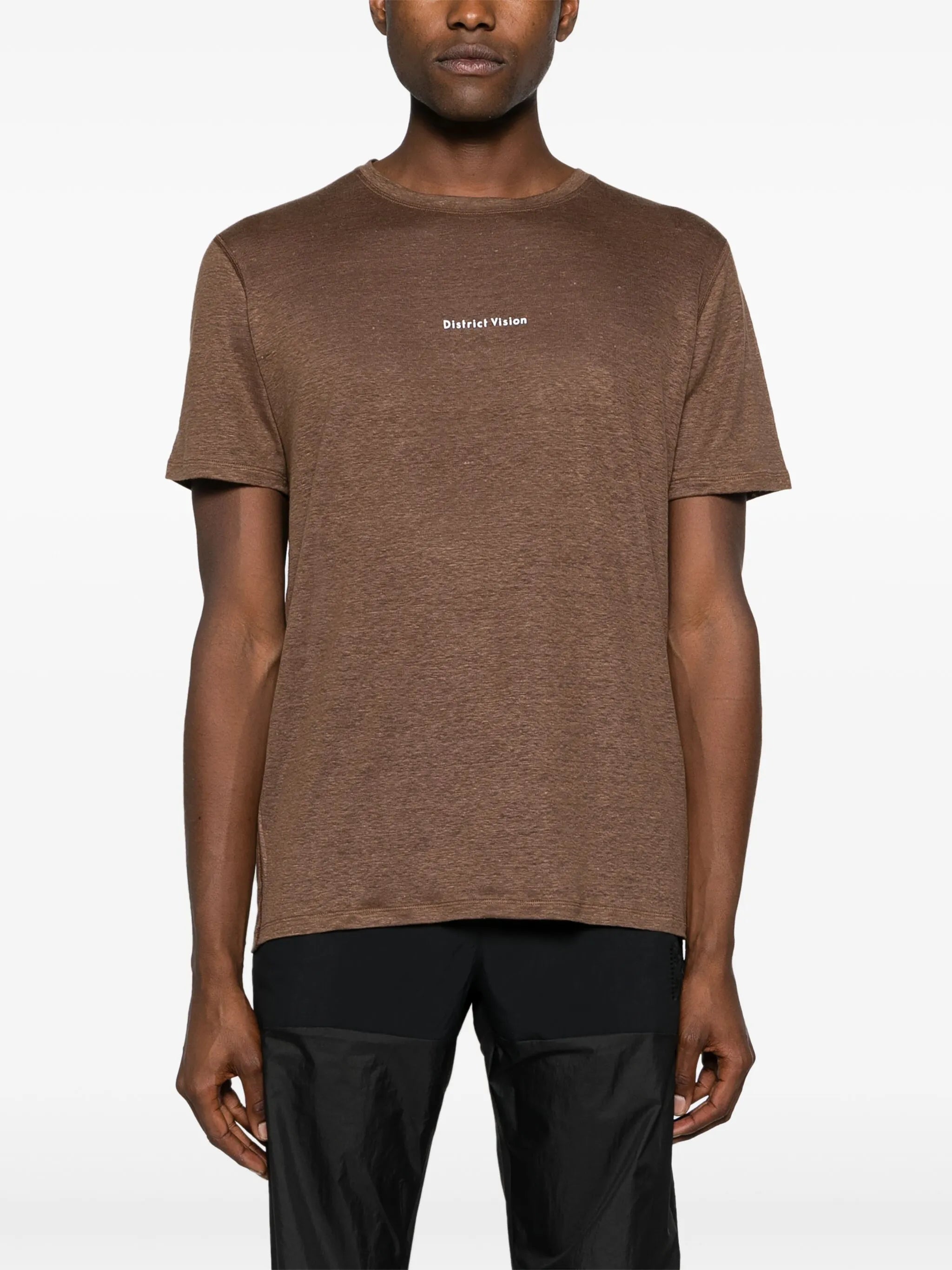 logo-print hemp T-shirt