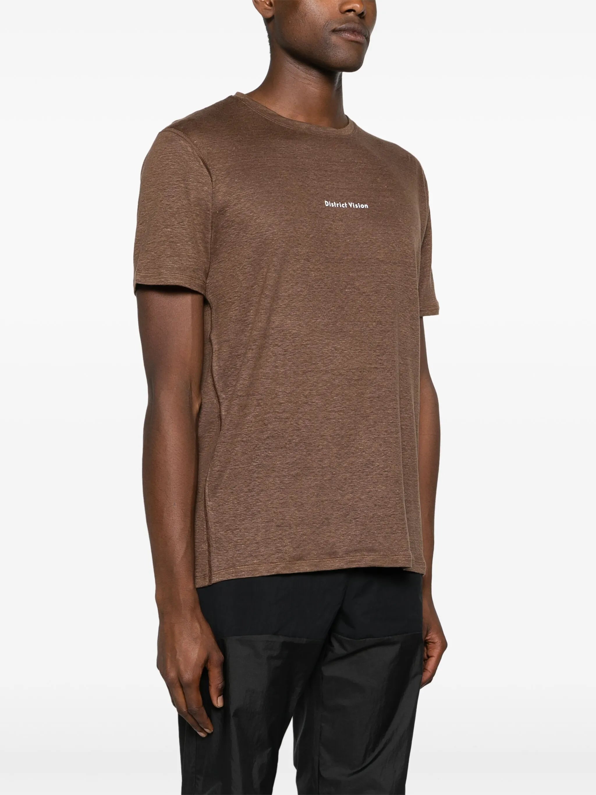 logo-print hemp T-shirt