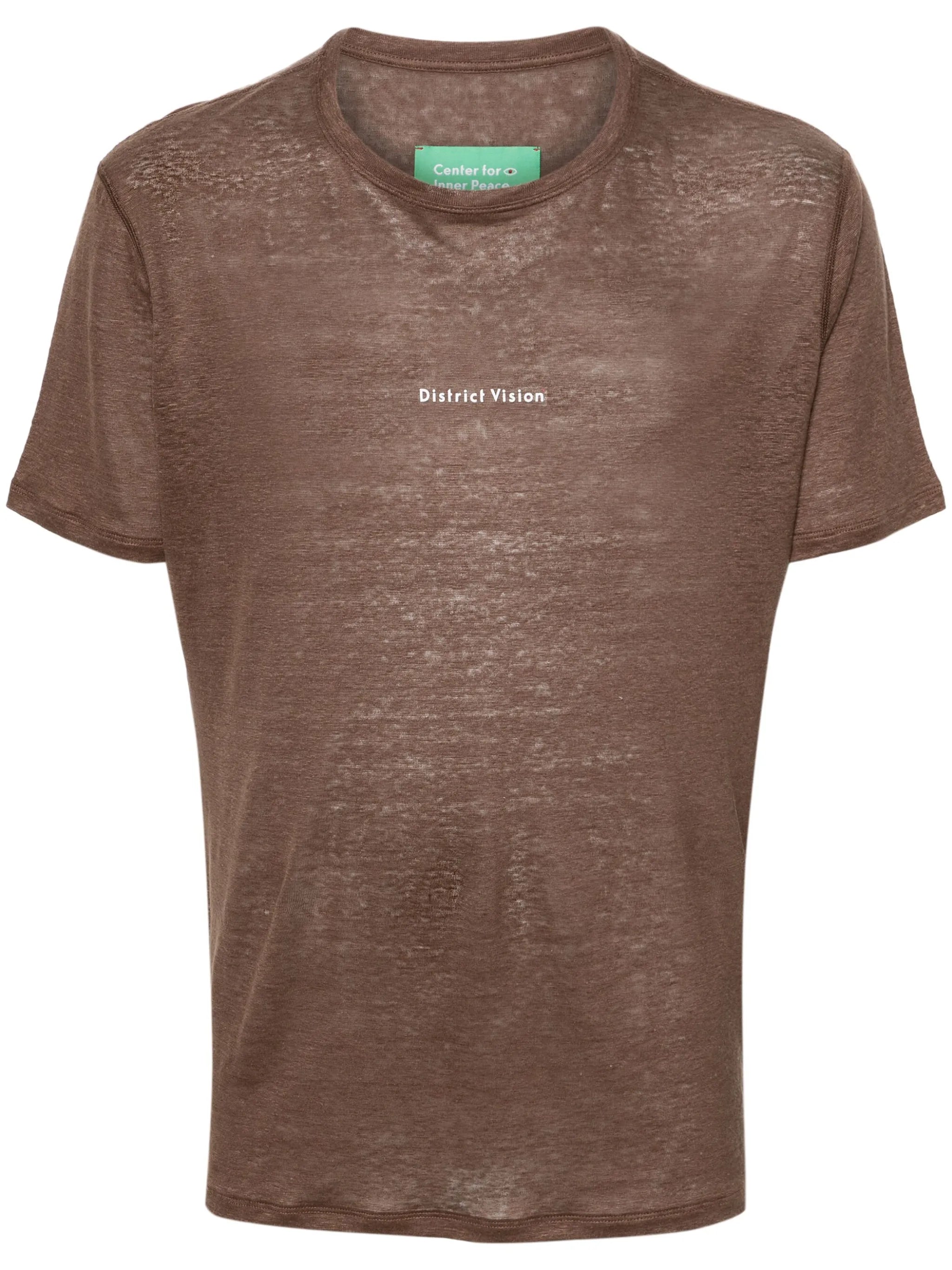 logo-print hemp T-shirt