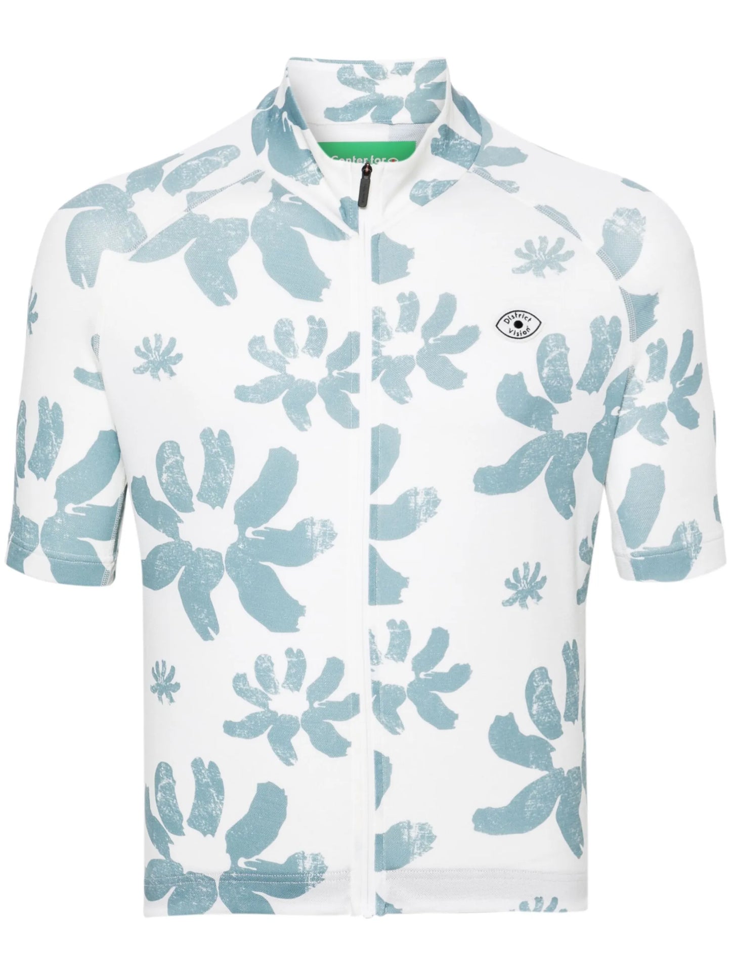 floral-print cycling top