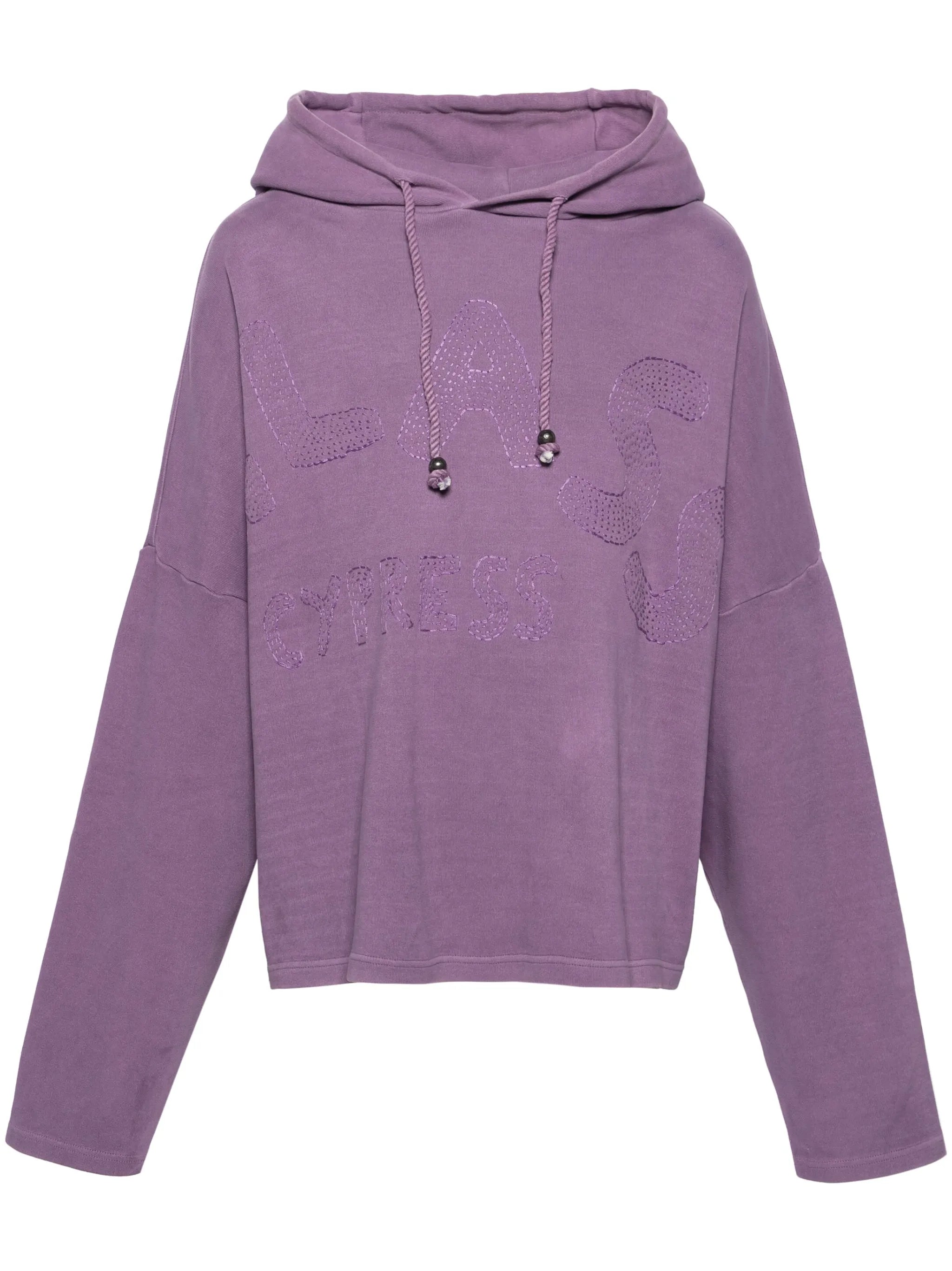 logo-embroidered slouch hoodie