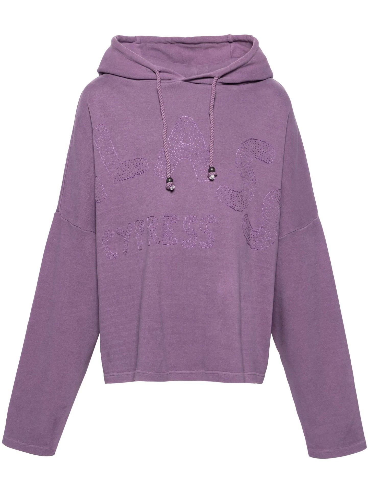 logo-embroidered slouch hoodie