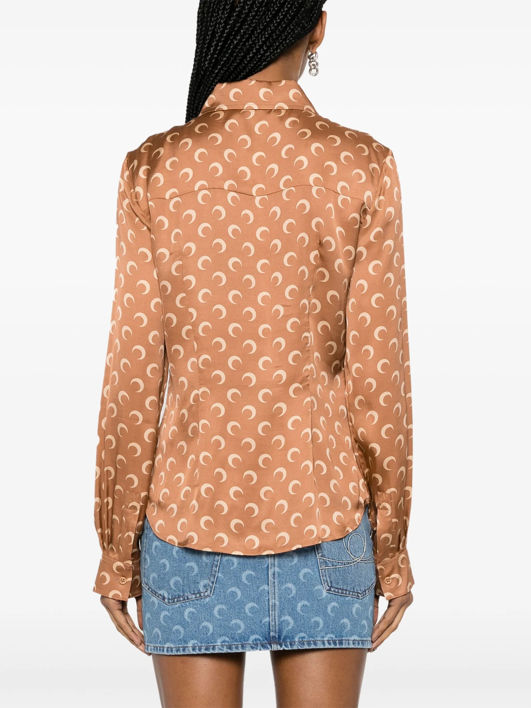 crescent moon-print shirt