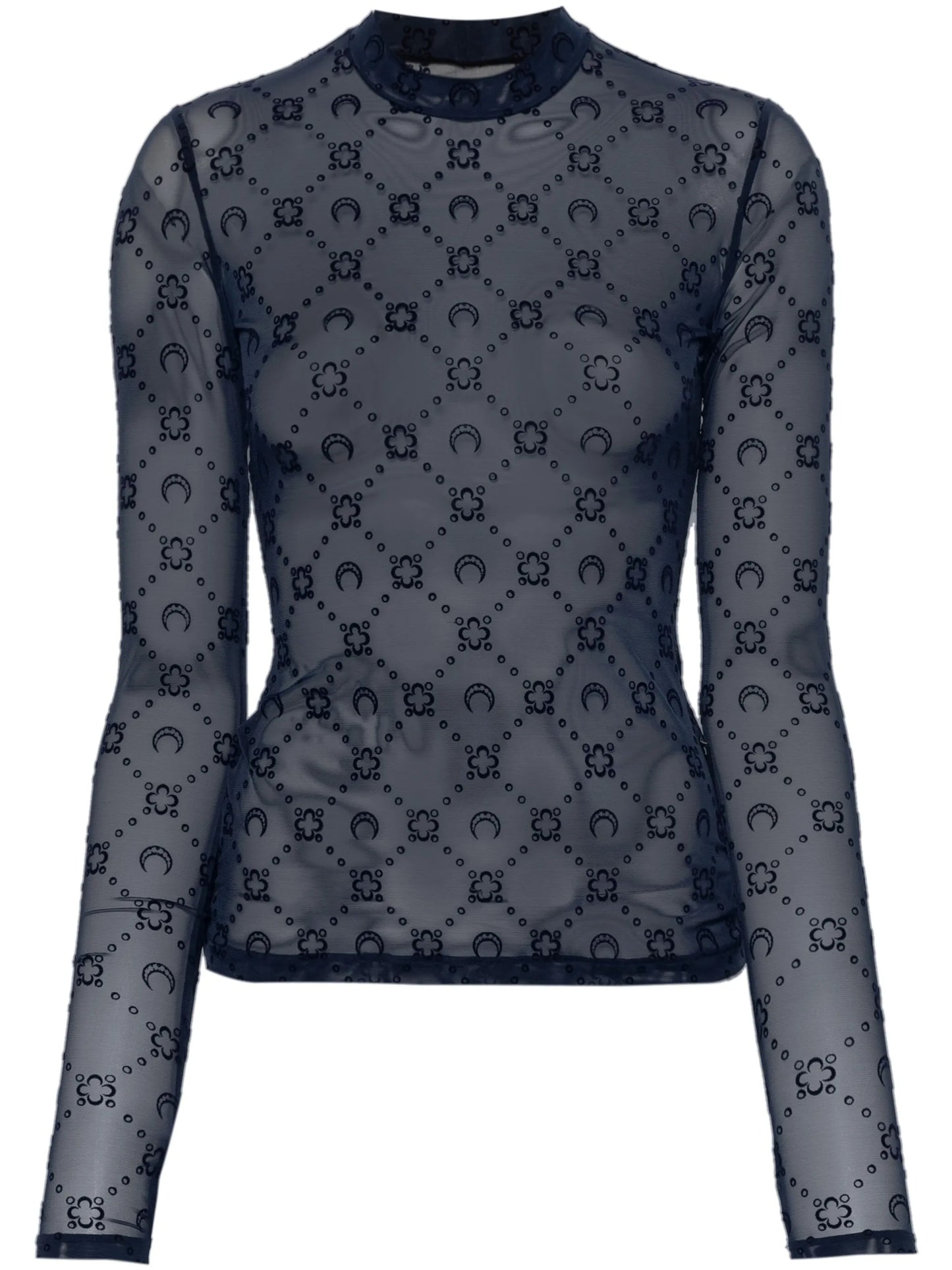 moonogram mesh longsleeved top