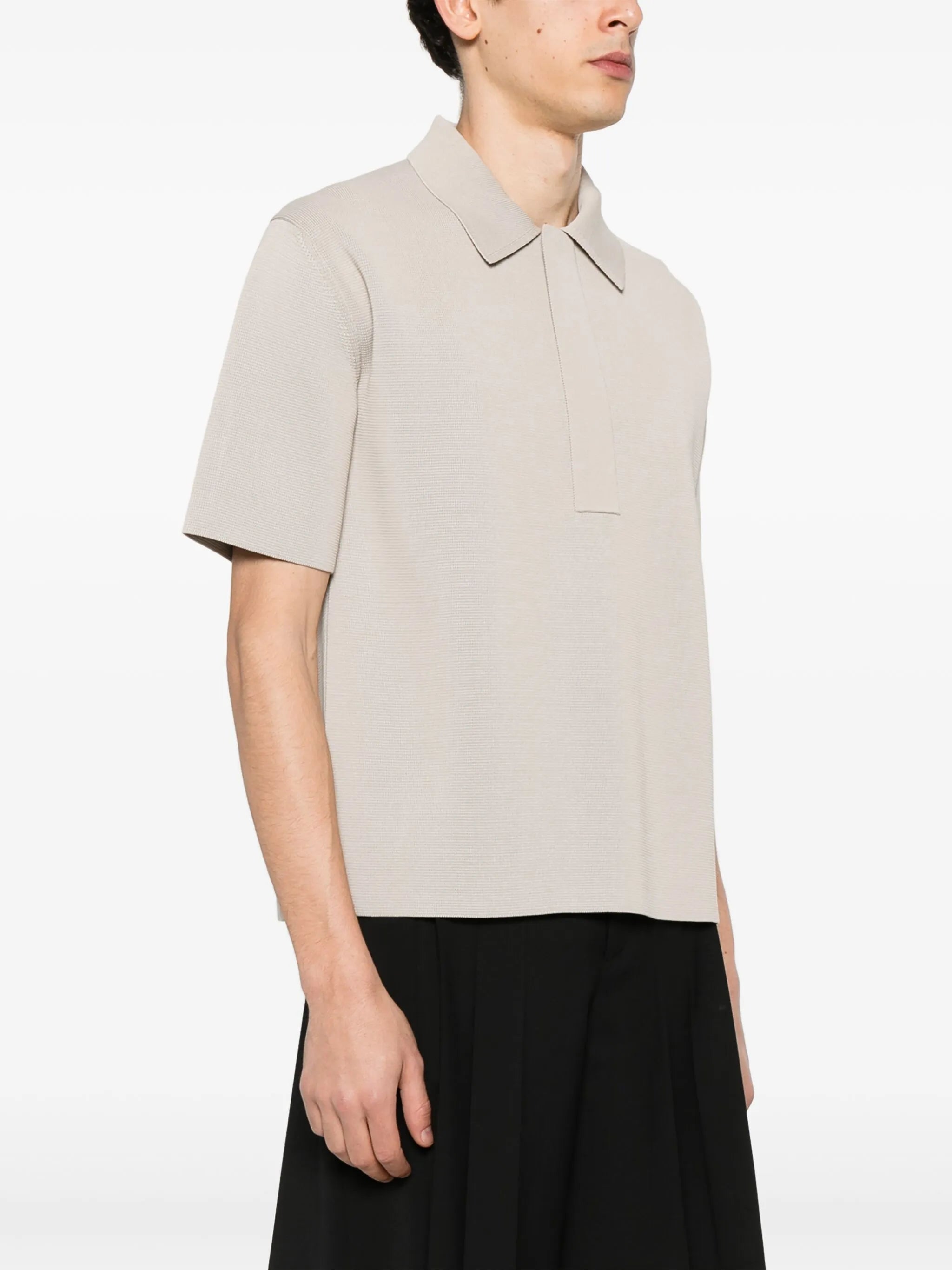 knitted polo shirt