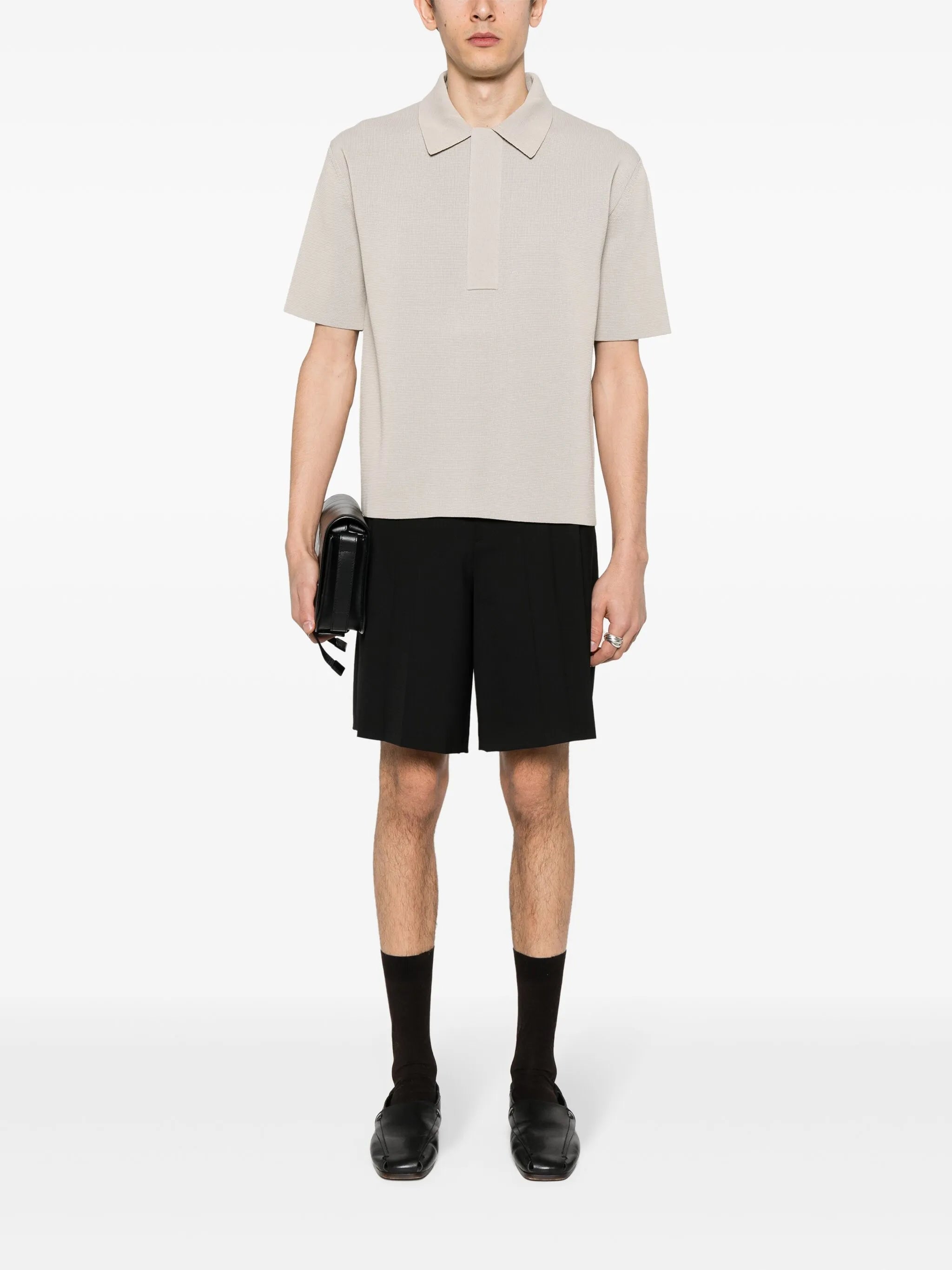 knitted polo shirt