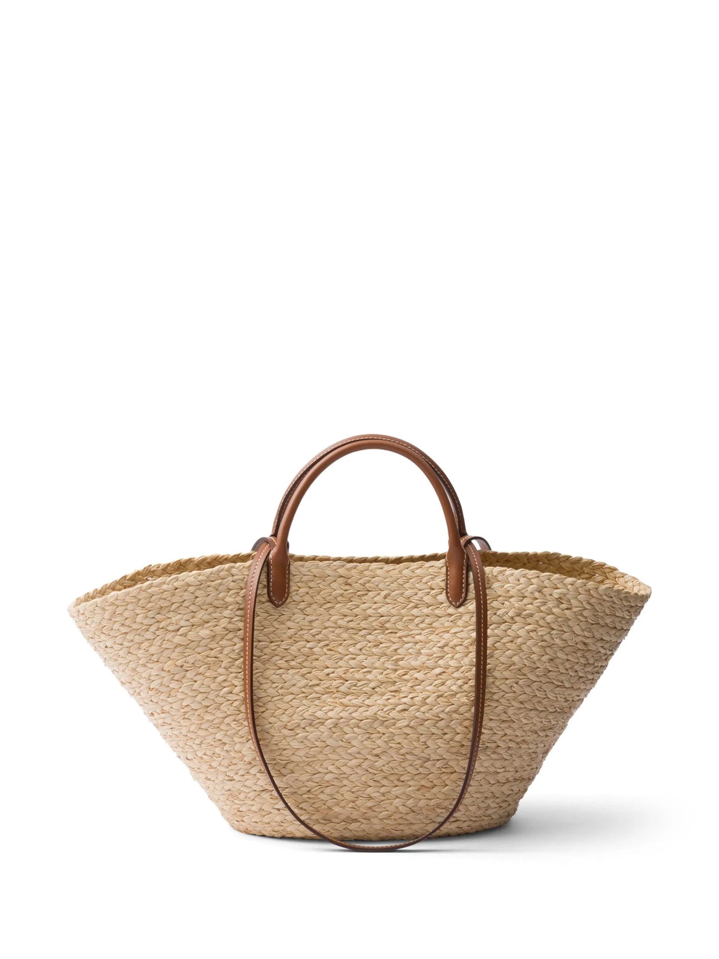 logo-appliqué woven tote bag