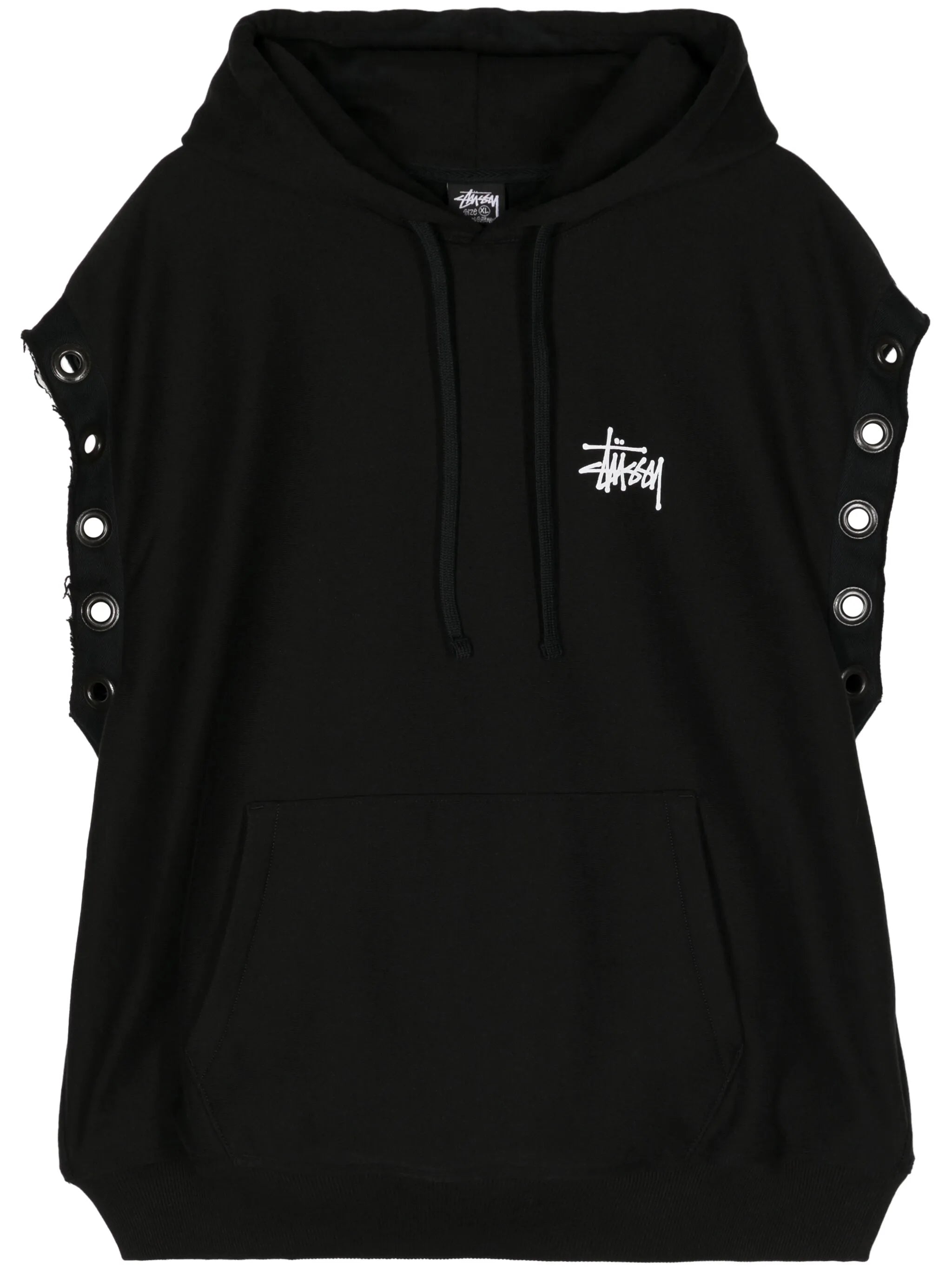 x Stussy logo-print sleeveless hoodie