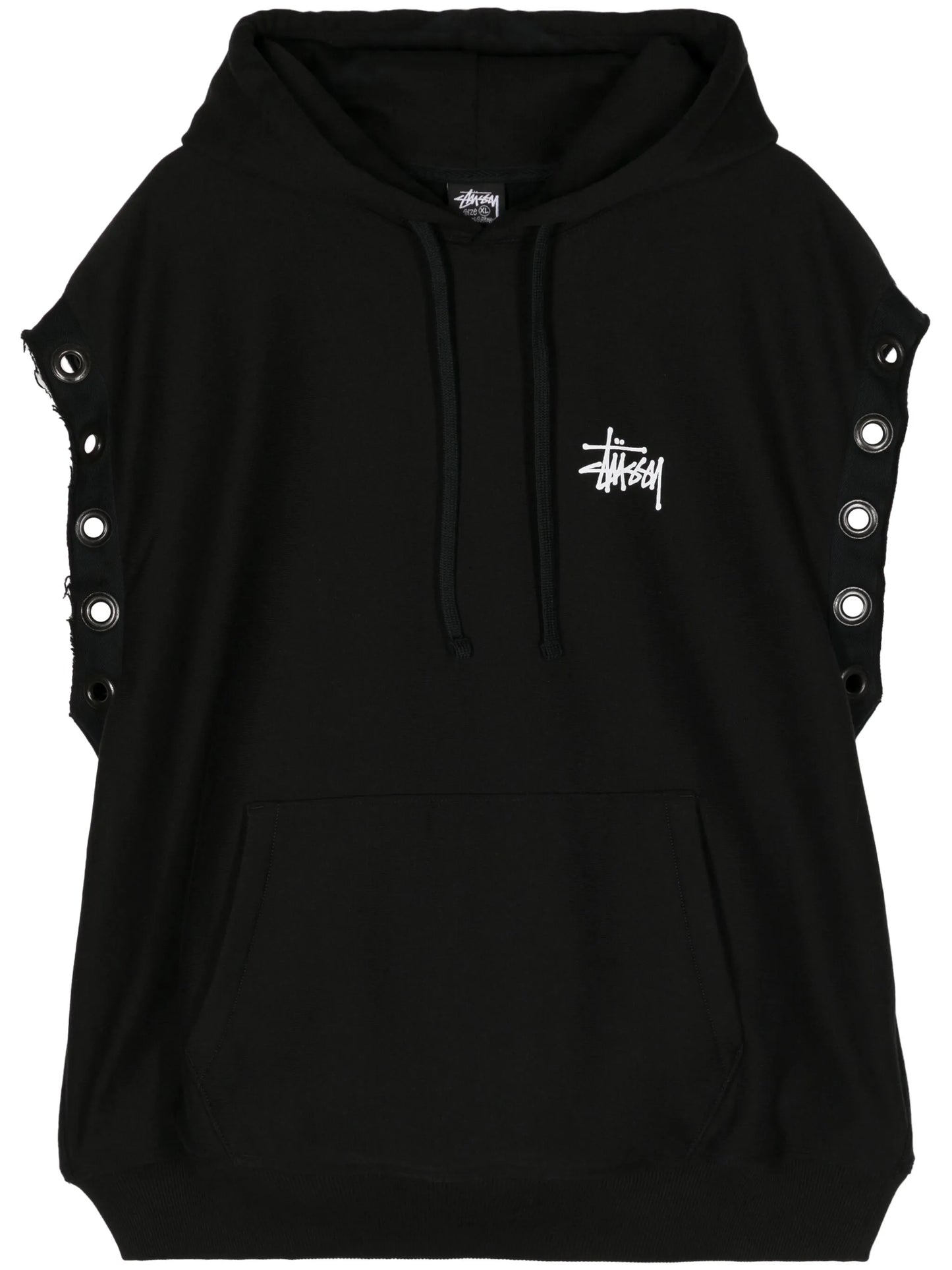 x Stussy logo-print sleeveless hoodie
