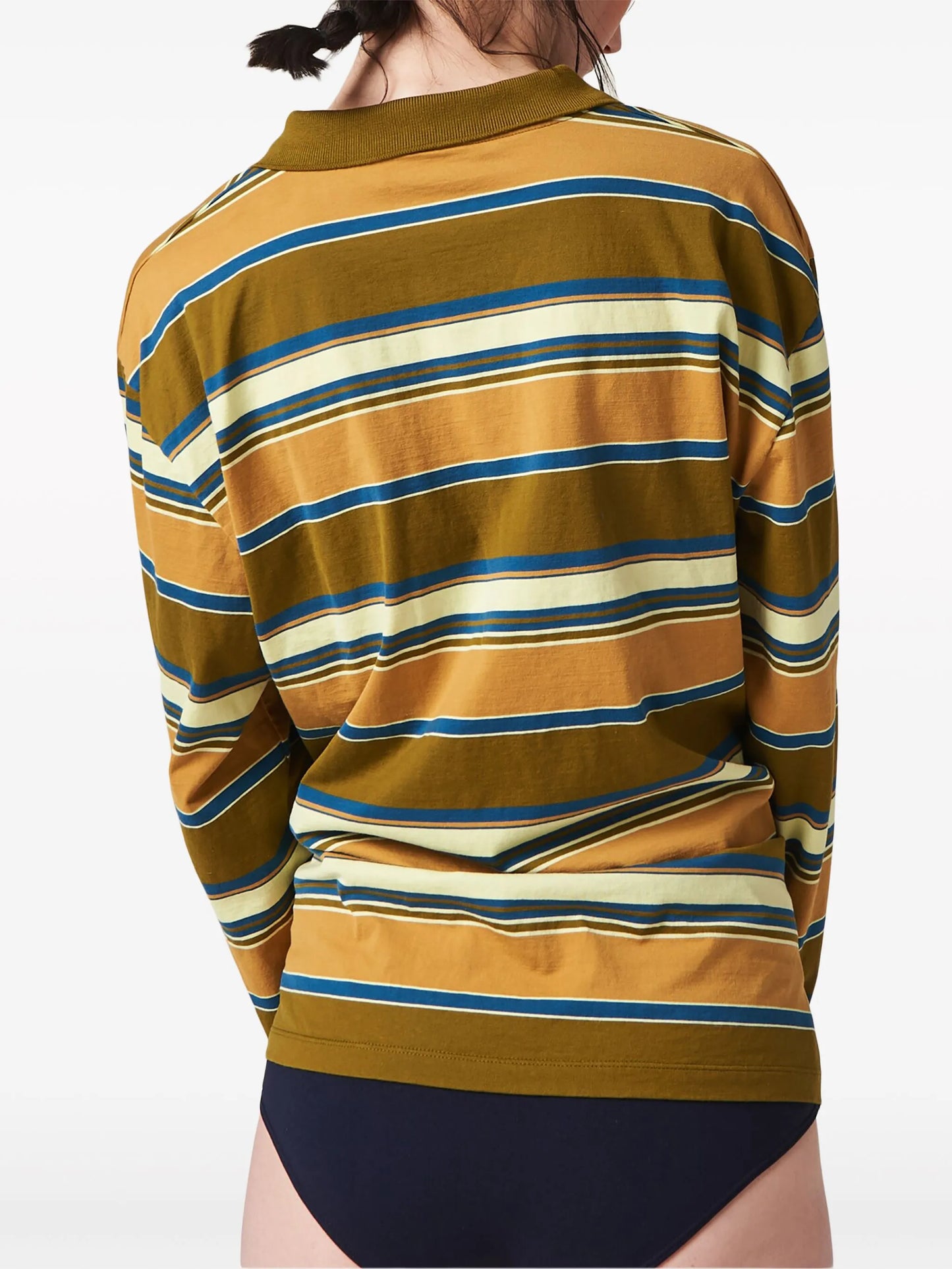 striped cotton polo shirt