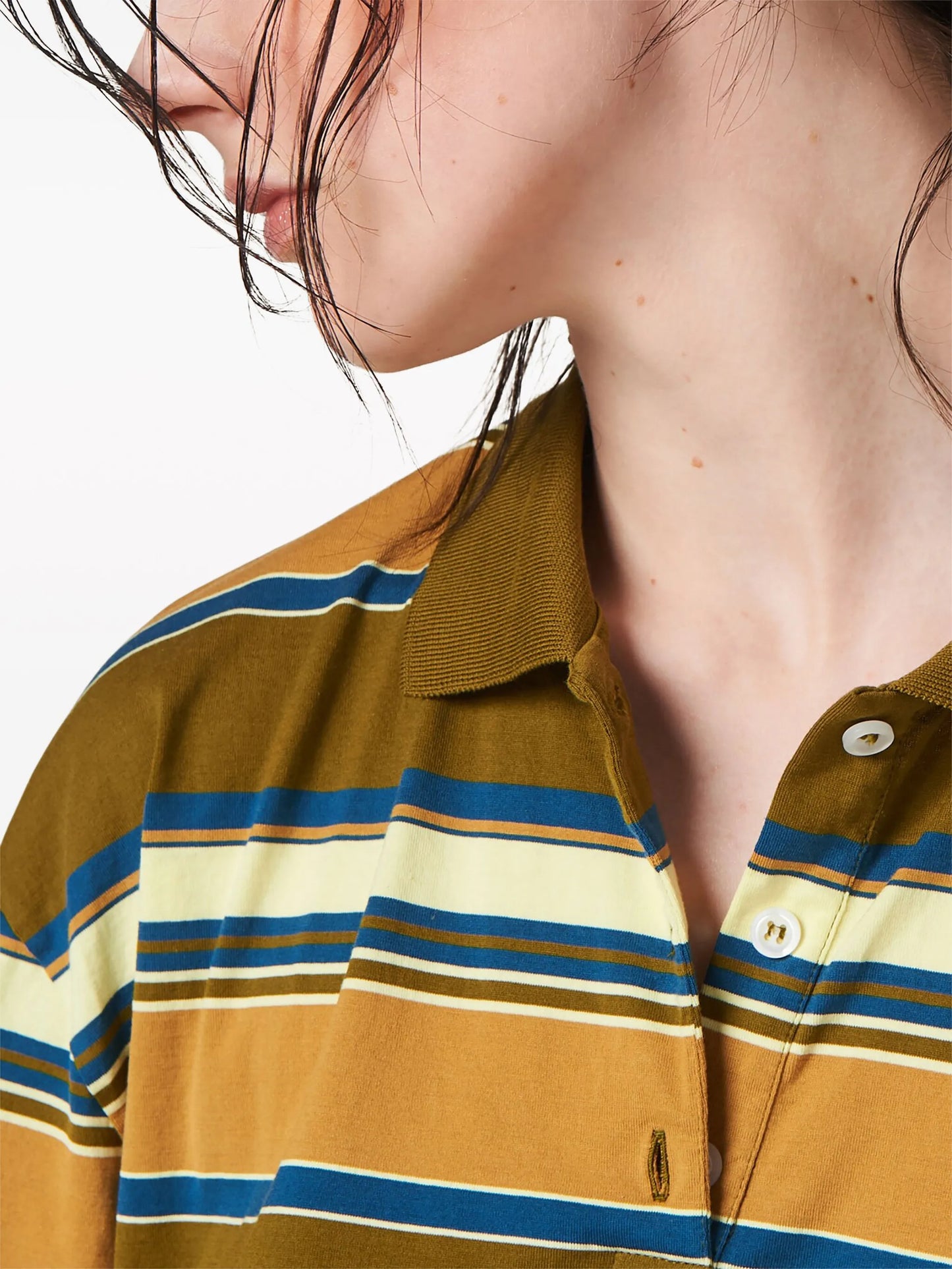 striped cotton polo shirt