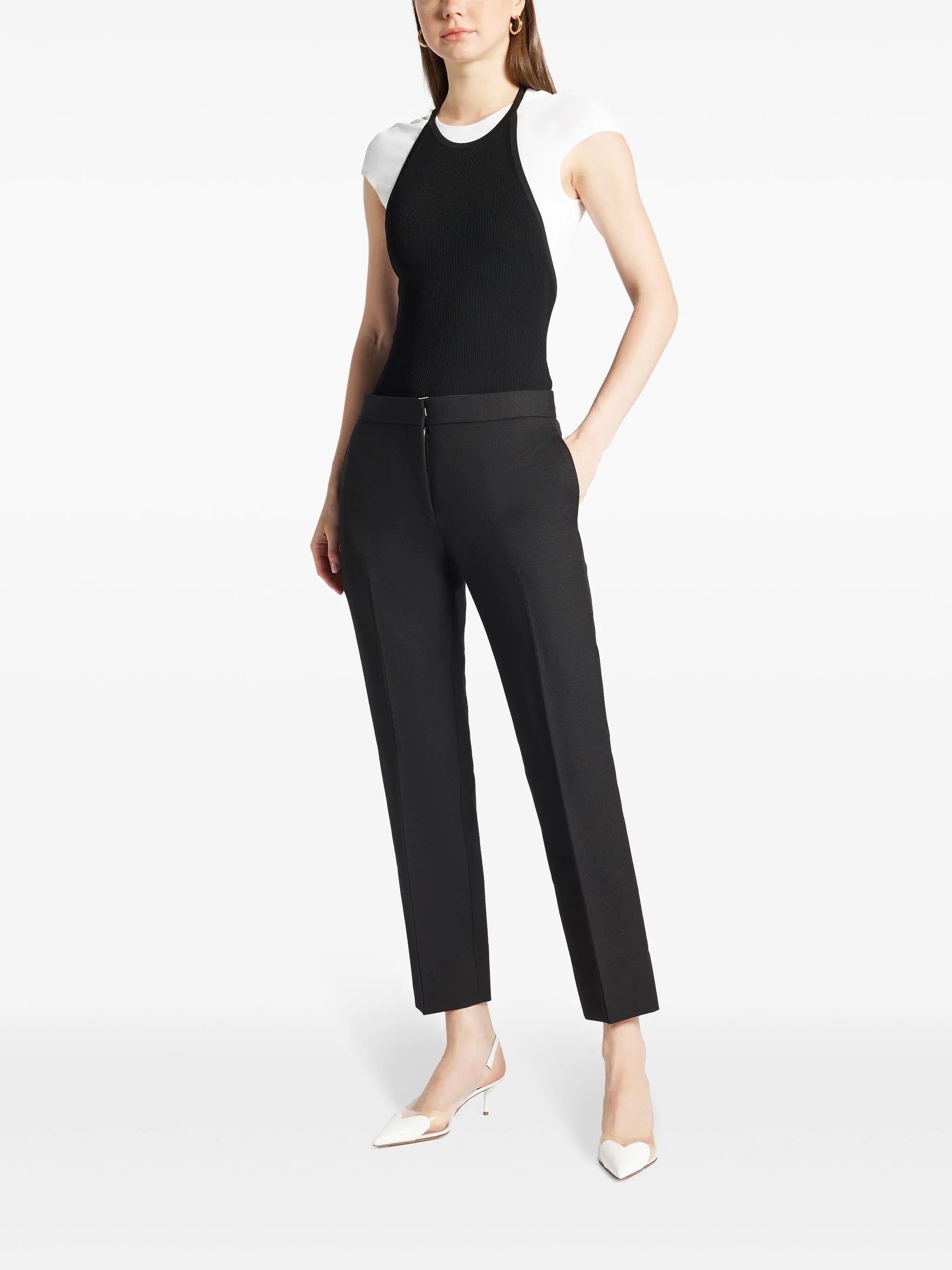 tailored cropped trousers