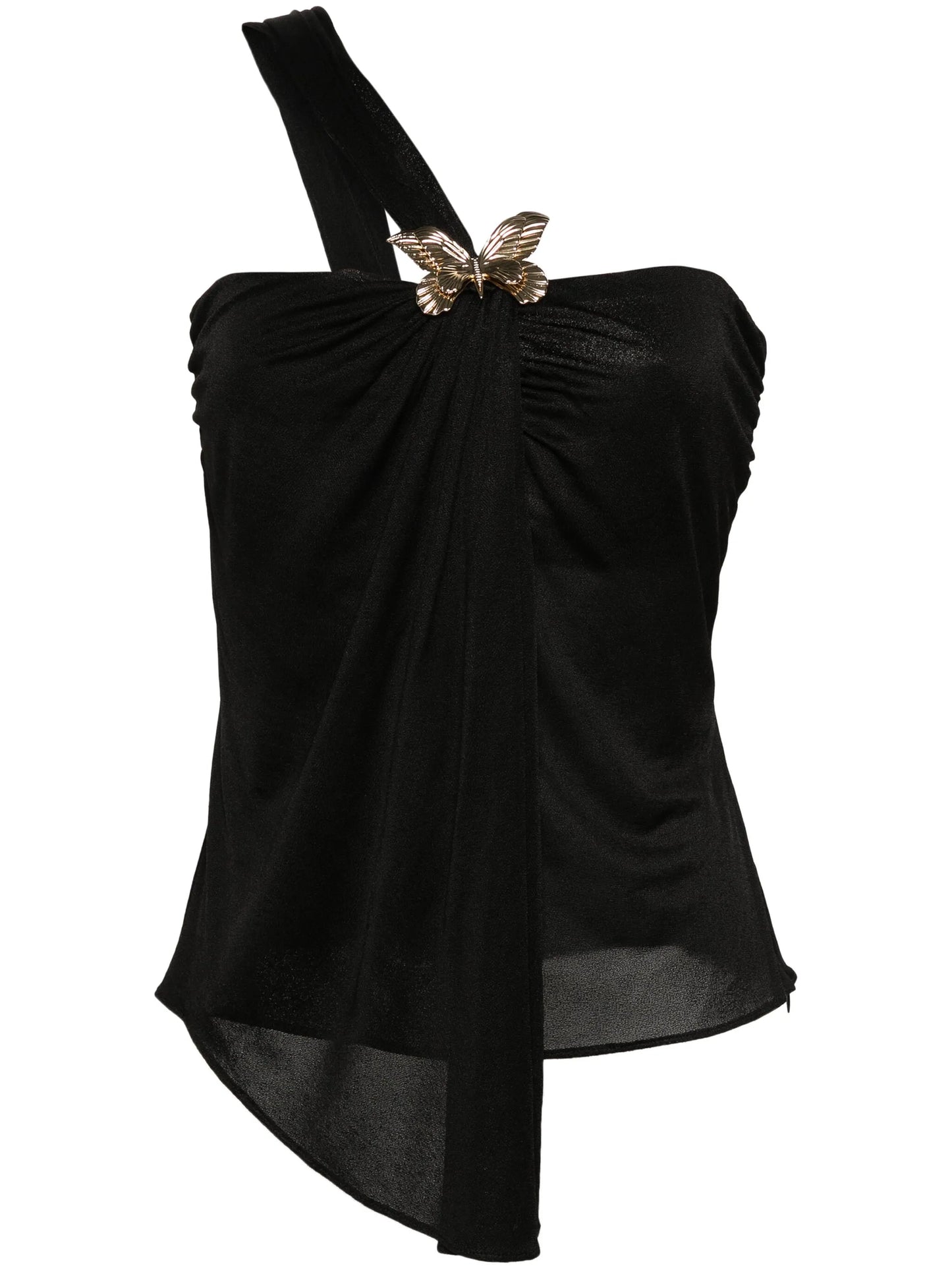 butterfly-brooch sleeveless top
