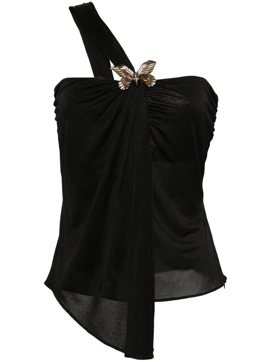 butterfly-brooch sleeveless top