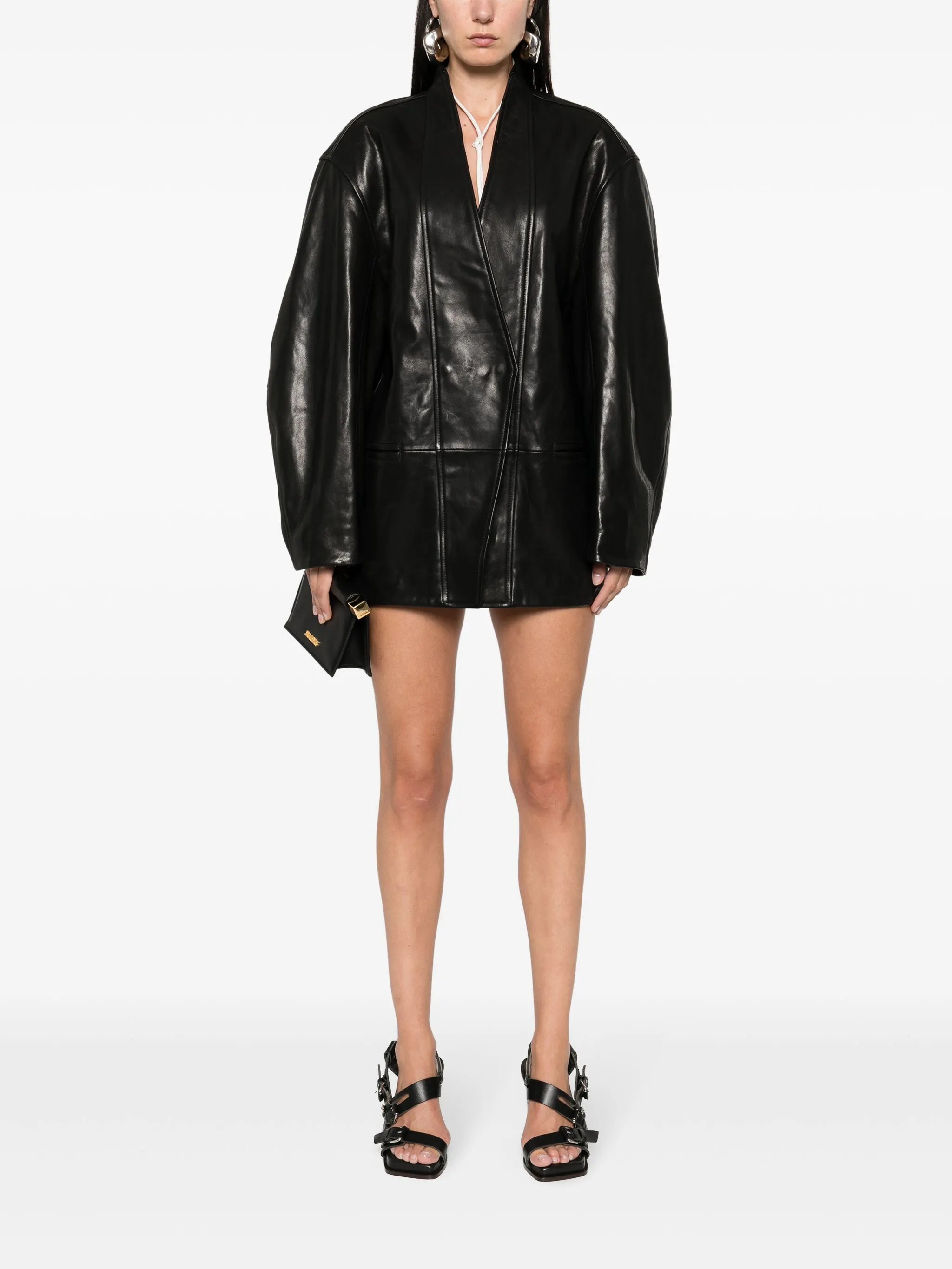 Ikena leather coat