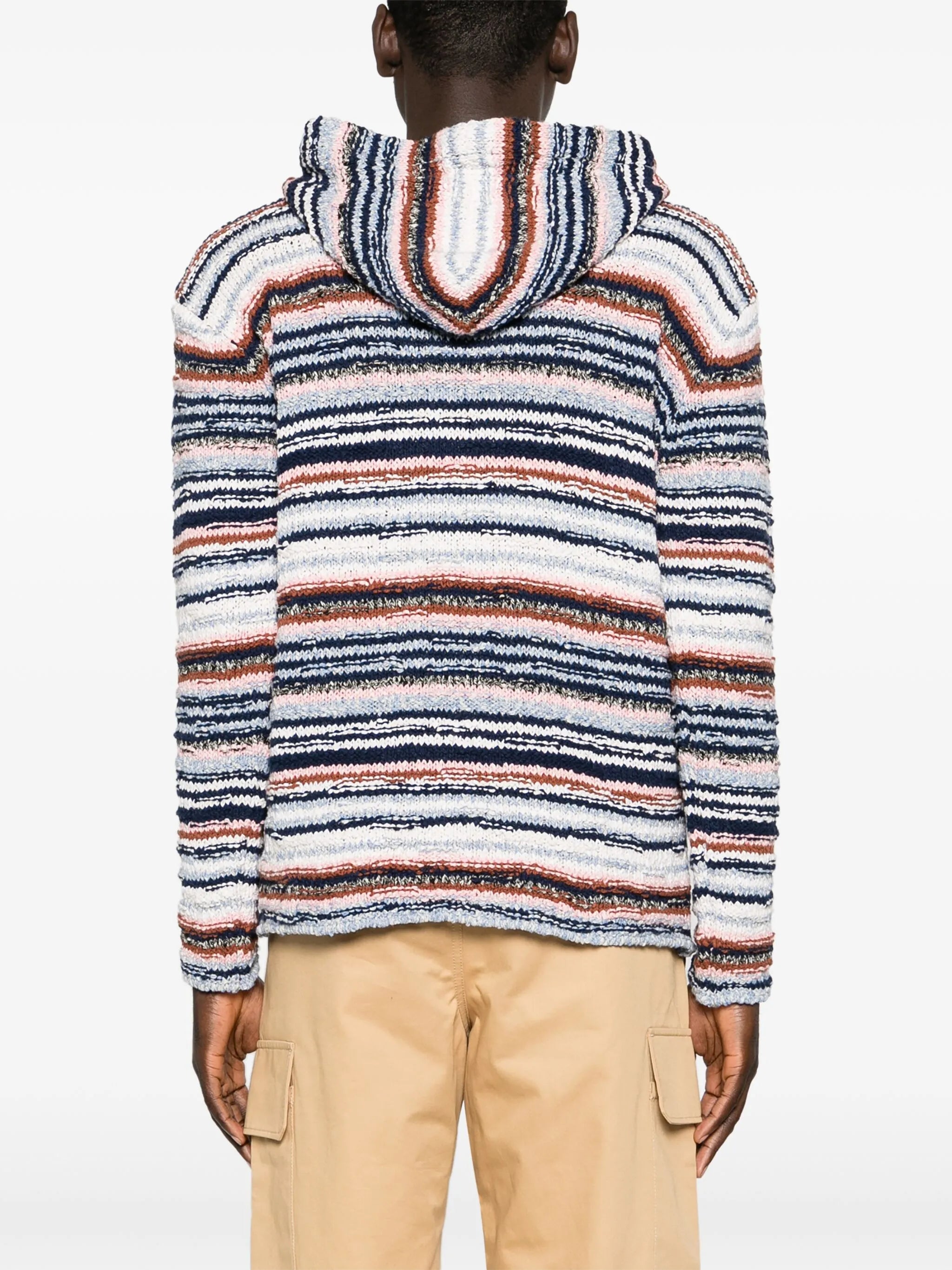 striped hooded jumper