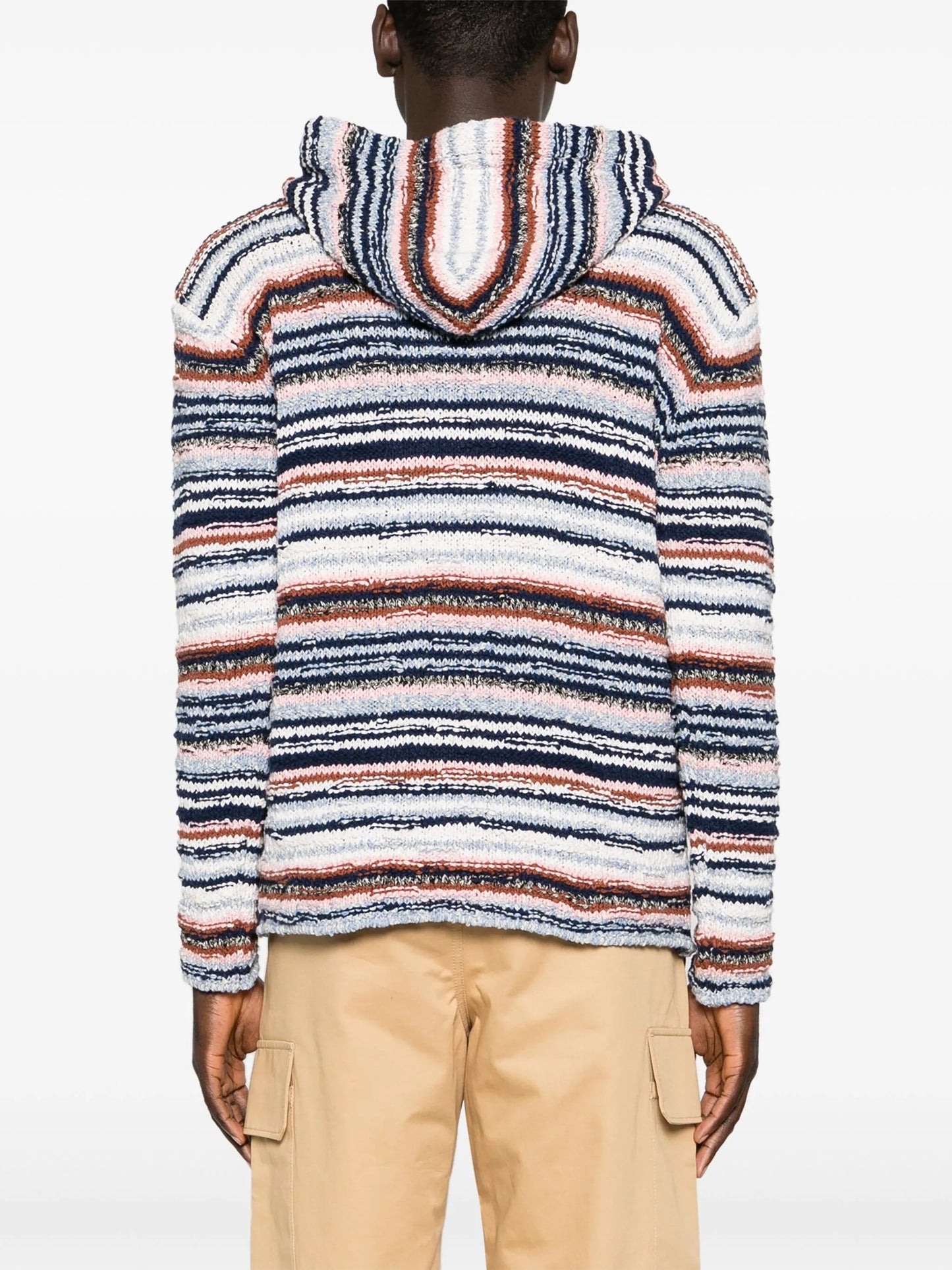 striped hooded jumper