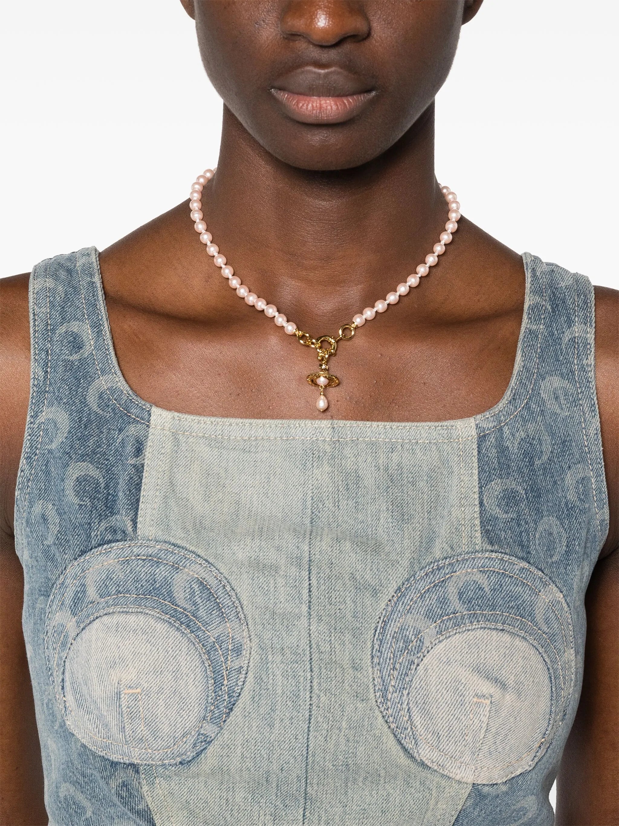 Aleksa faux-pearl pendant necklace