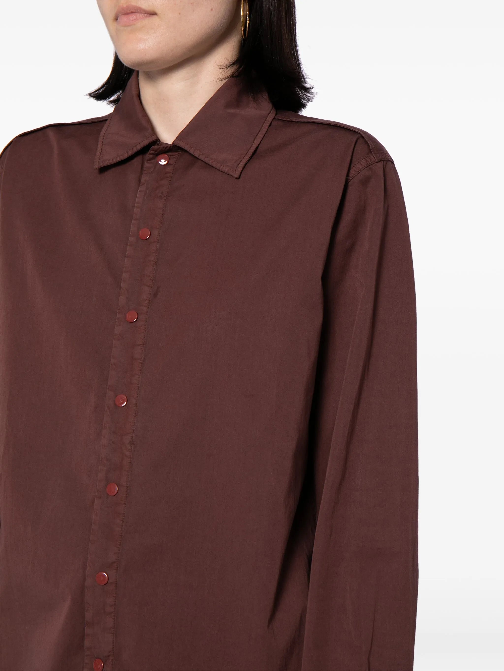 dyed cotton-satin shirt