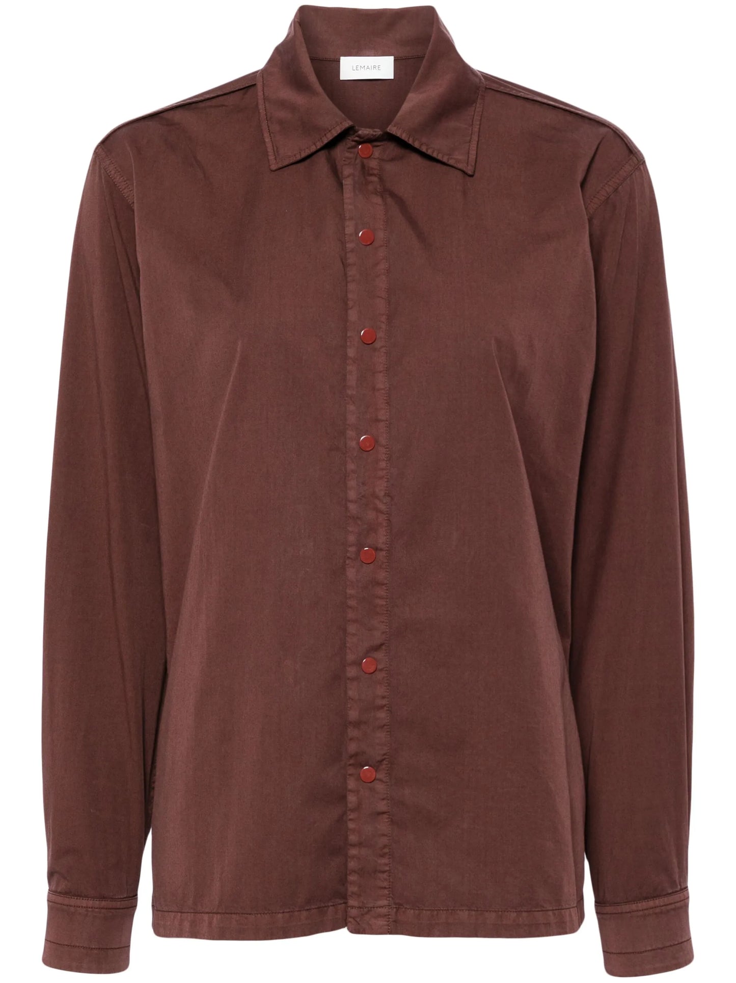 dyed cotton-satin shirt