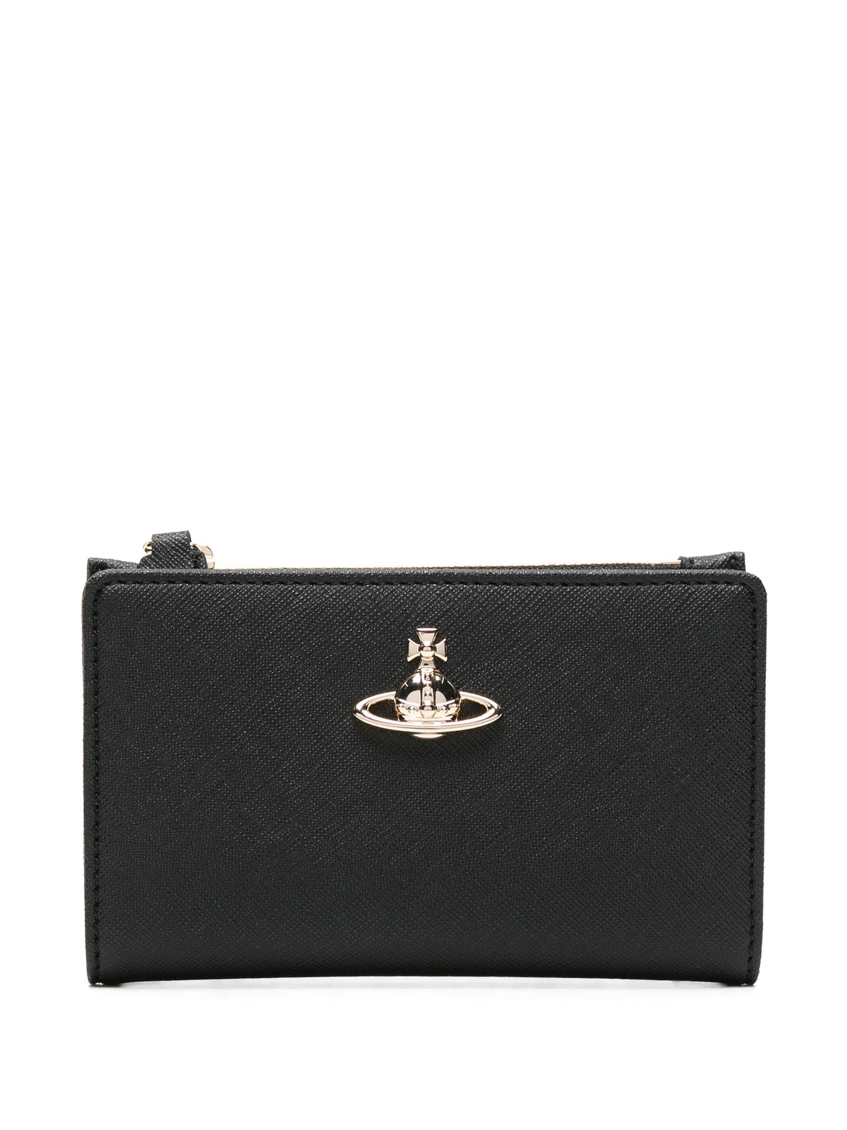 Saffiano Orb-plaque wallet
