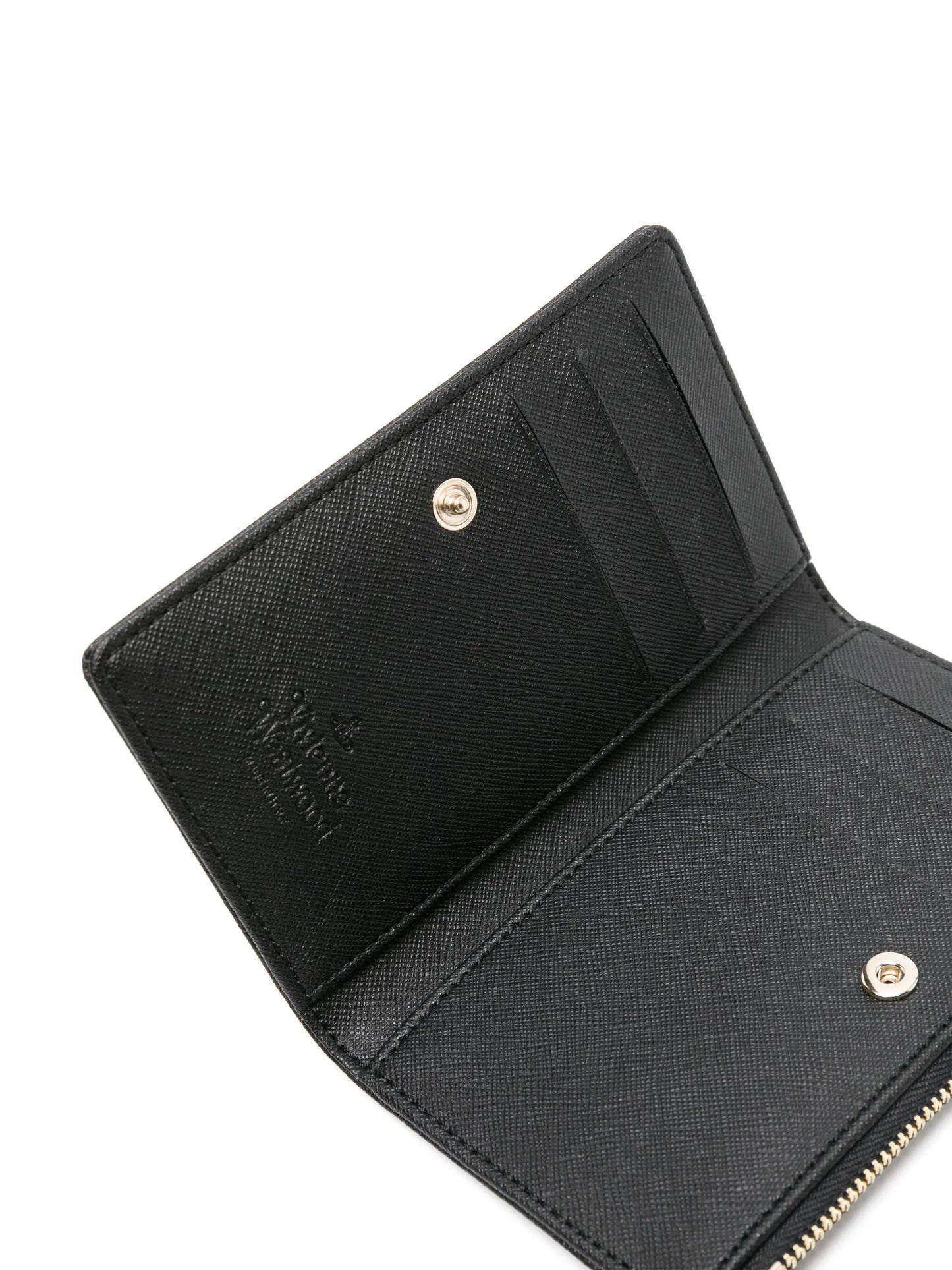 Saffiano Orb-plaque wallet