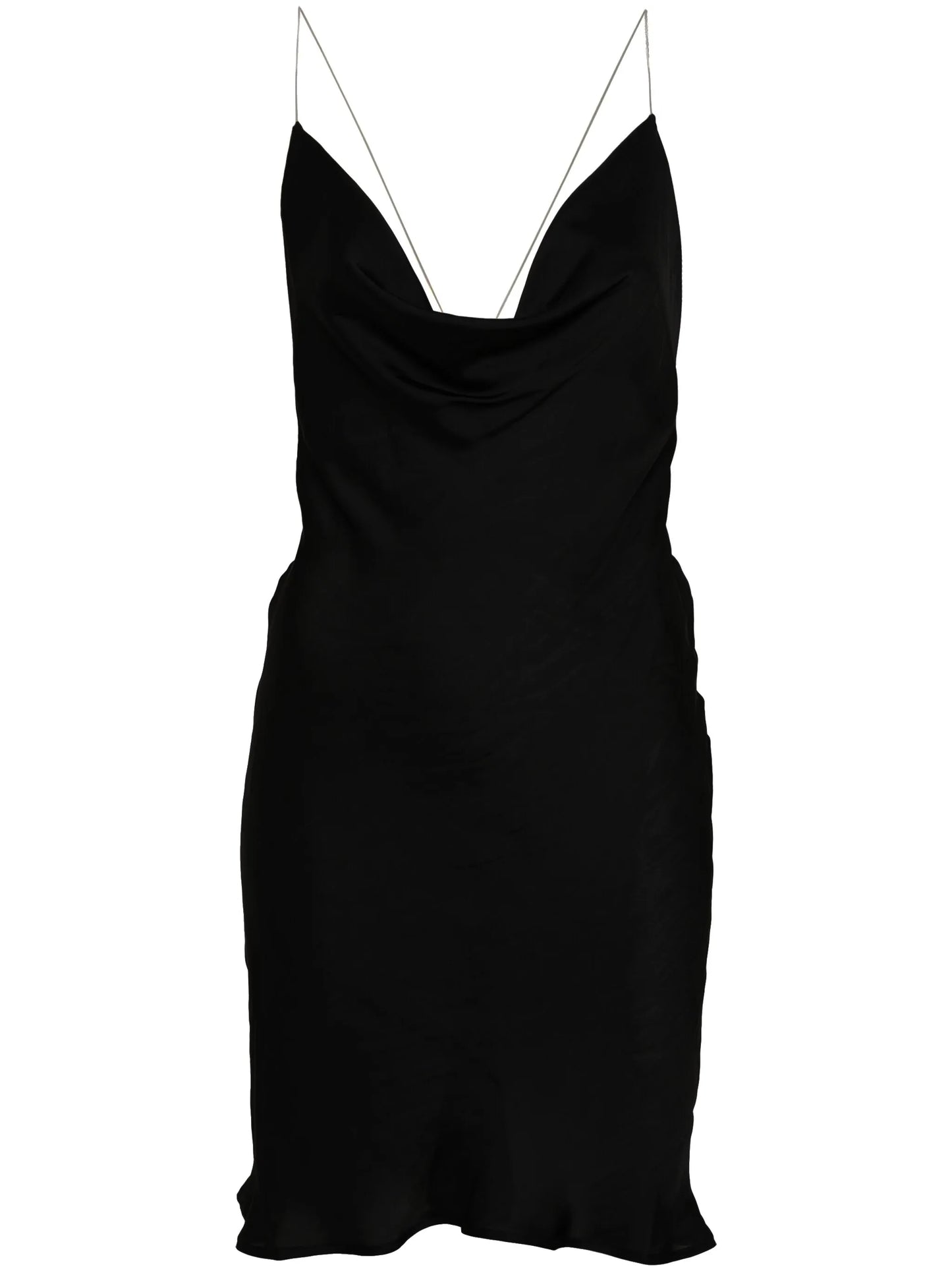 cowl-neck satin slip dress