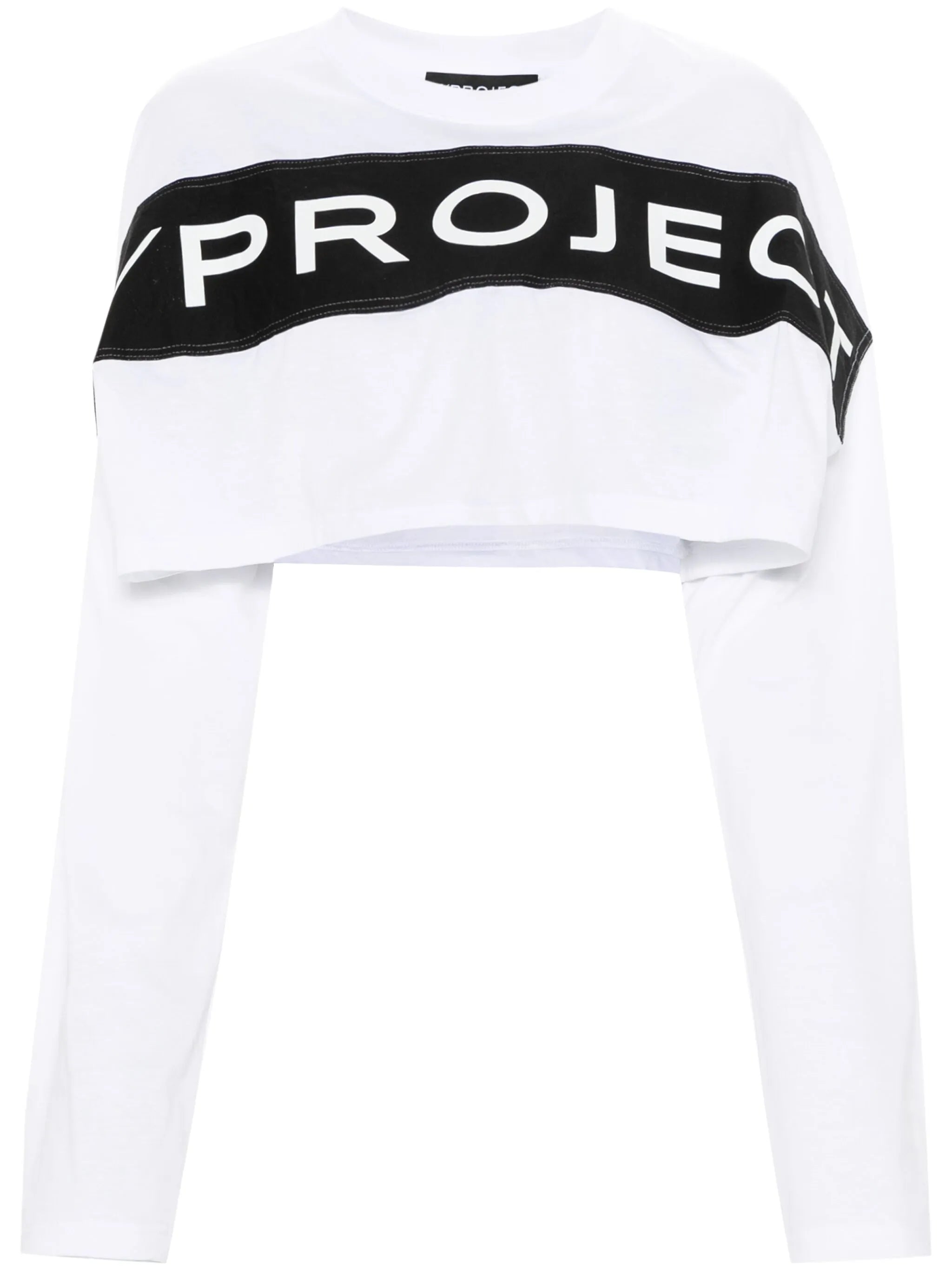 logo-appliqué cropped T-shirt