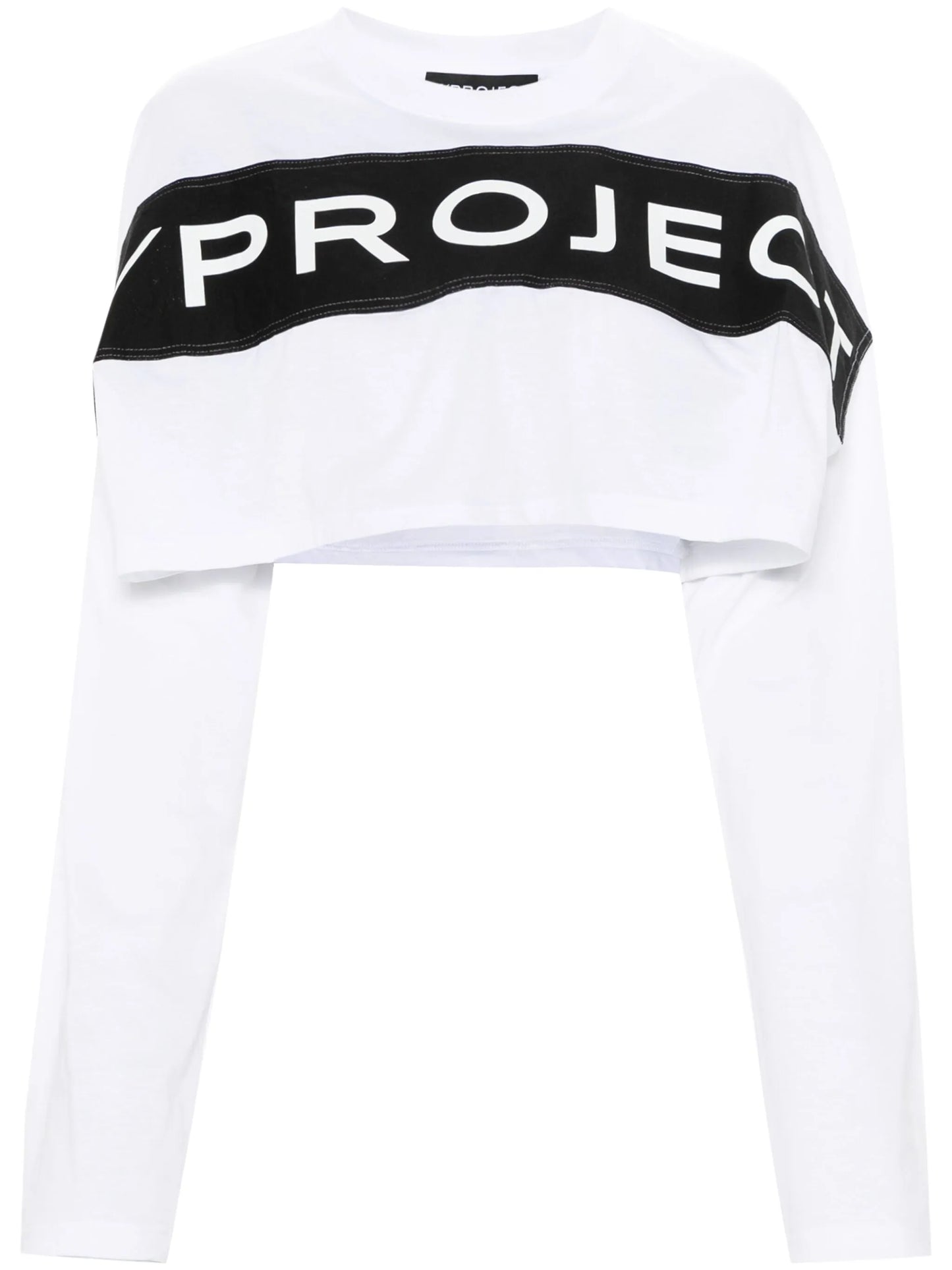 logo-appliqué cropped T-shirt