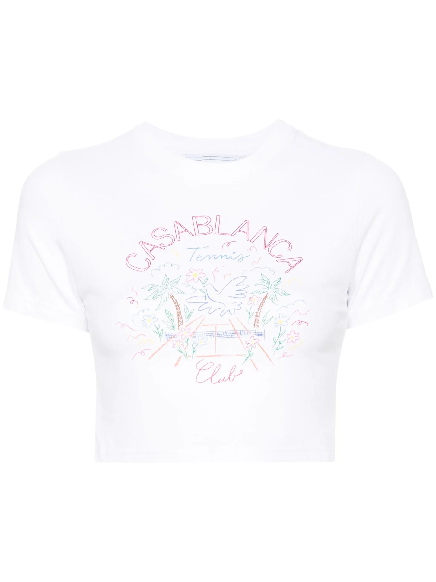 Tennis Club-print baby T-shirt