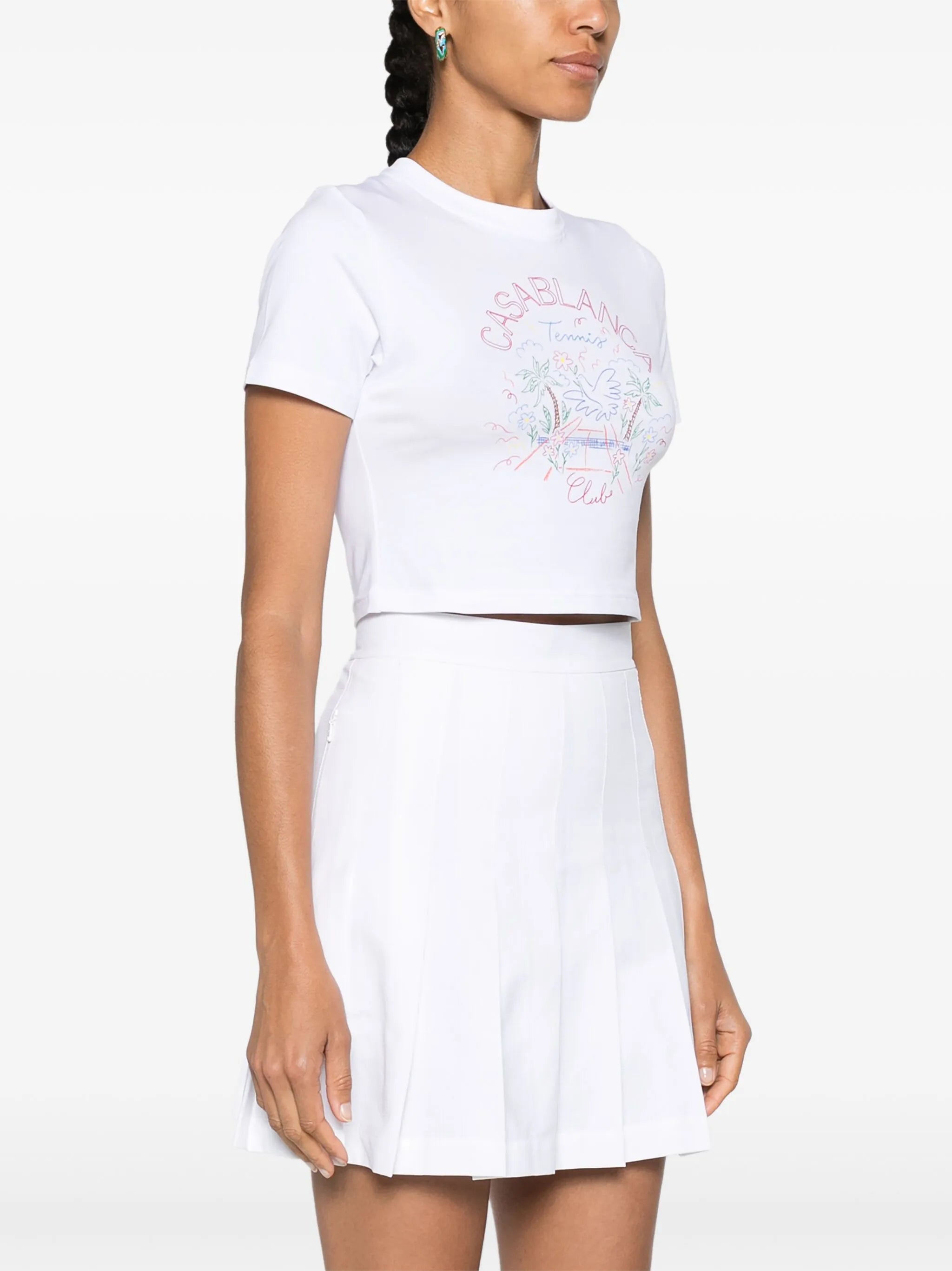Tennis Club-print baby T-shirt