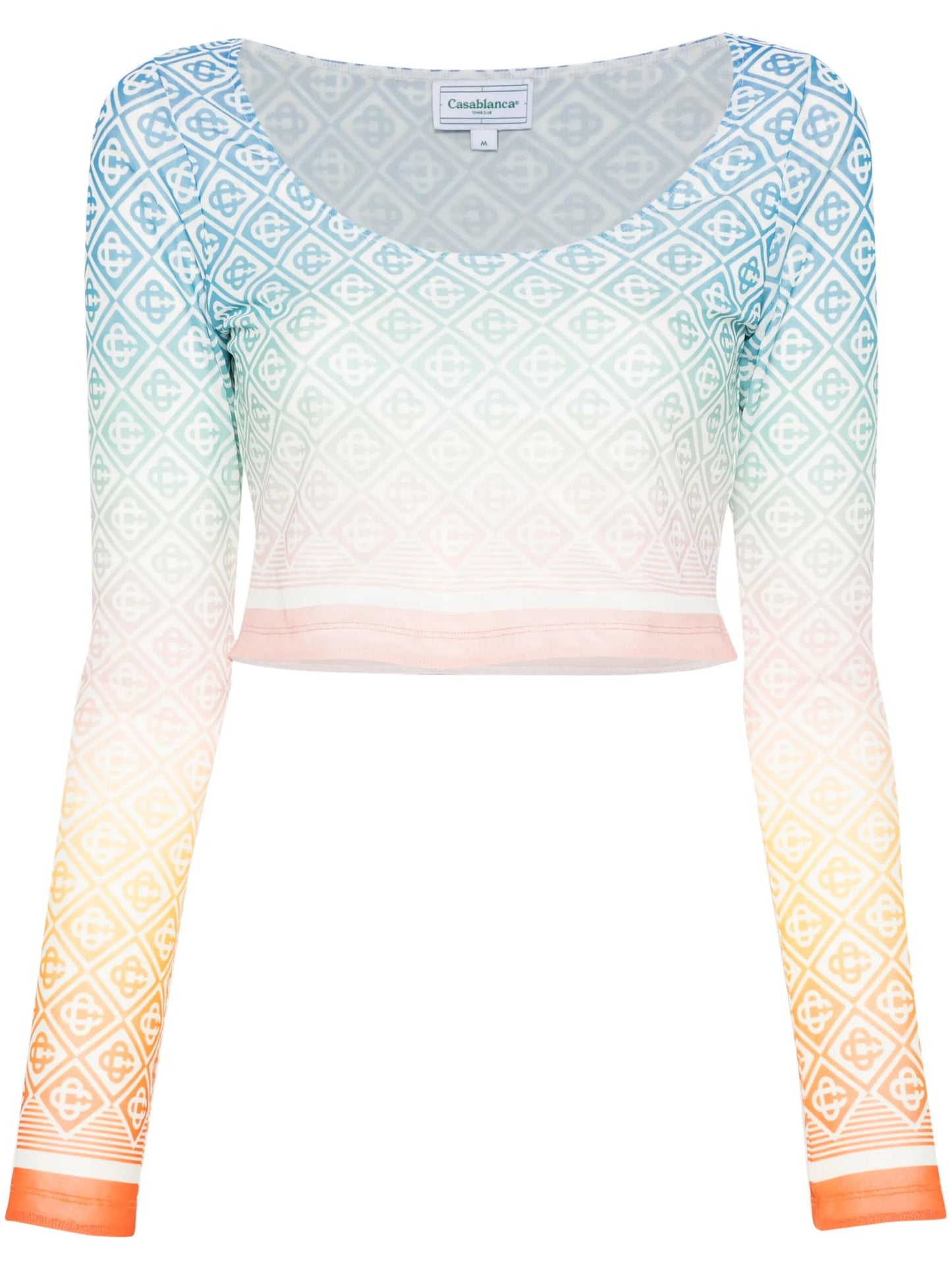 logo monogram pattern cropped top
