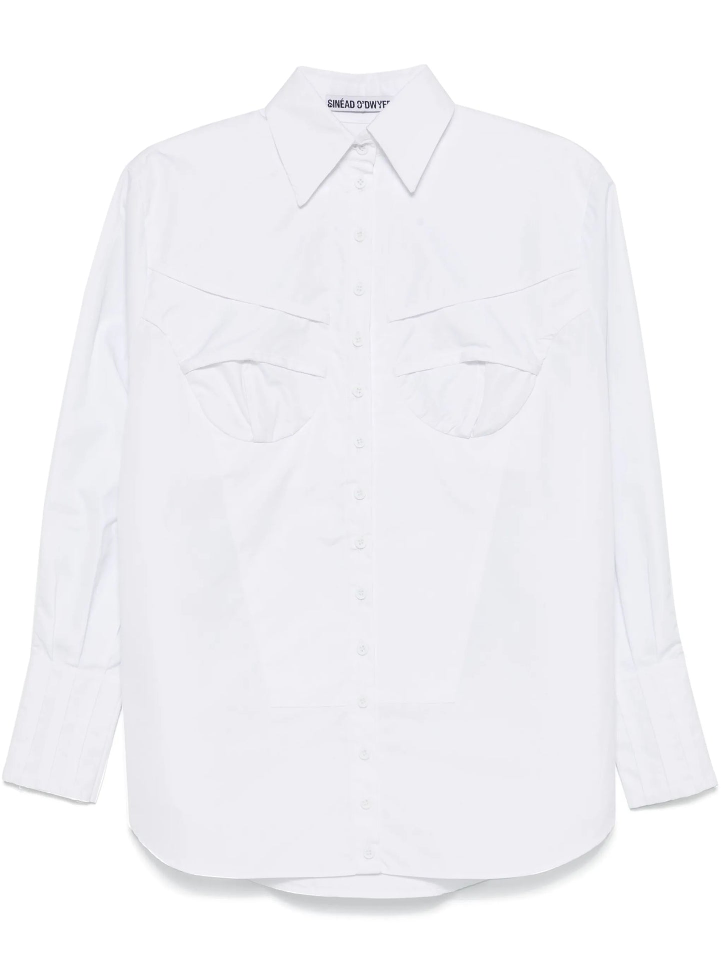 bib-detail cotton shirt