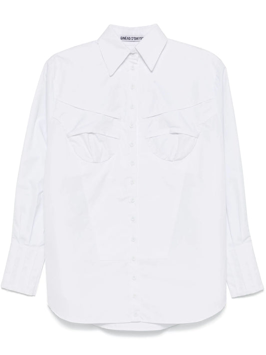 bib-detail cotton shirt
