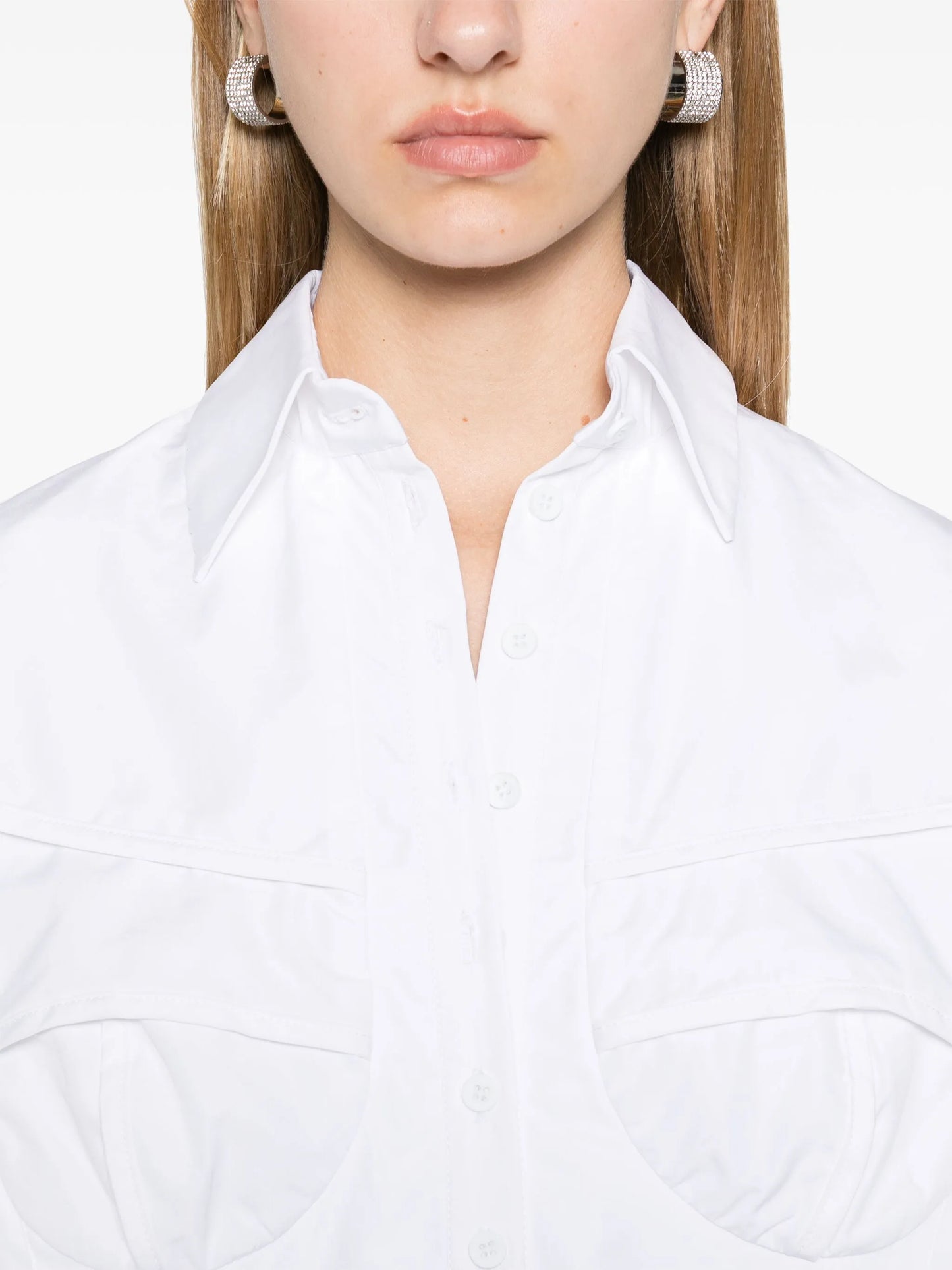 bib-detail cotton shirt