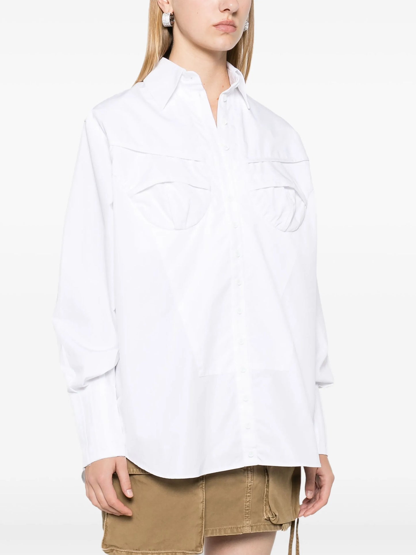 bib-detail cotton shirt