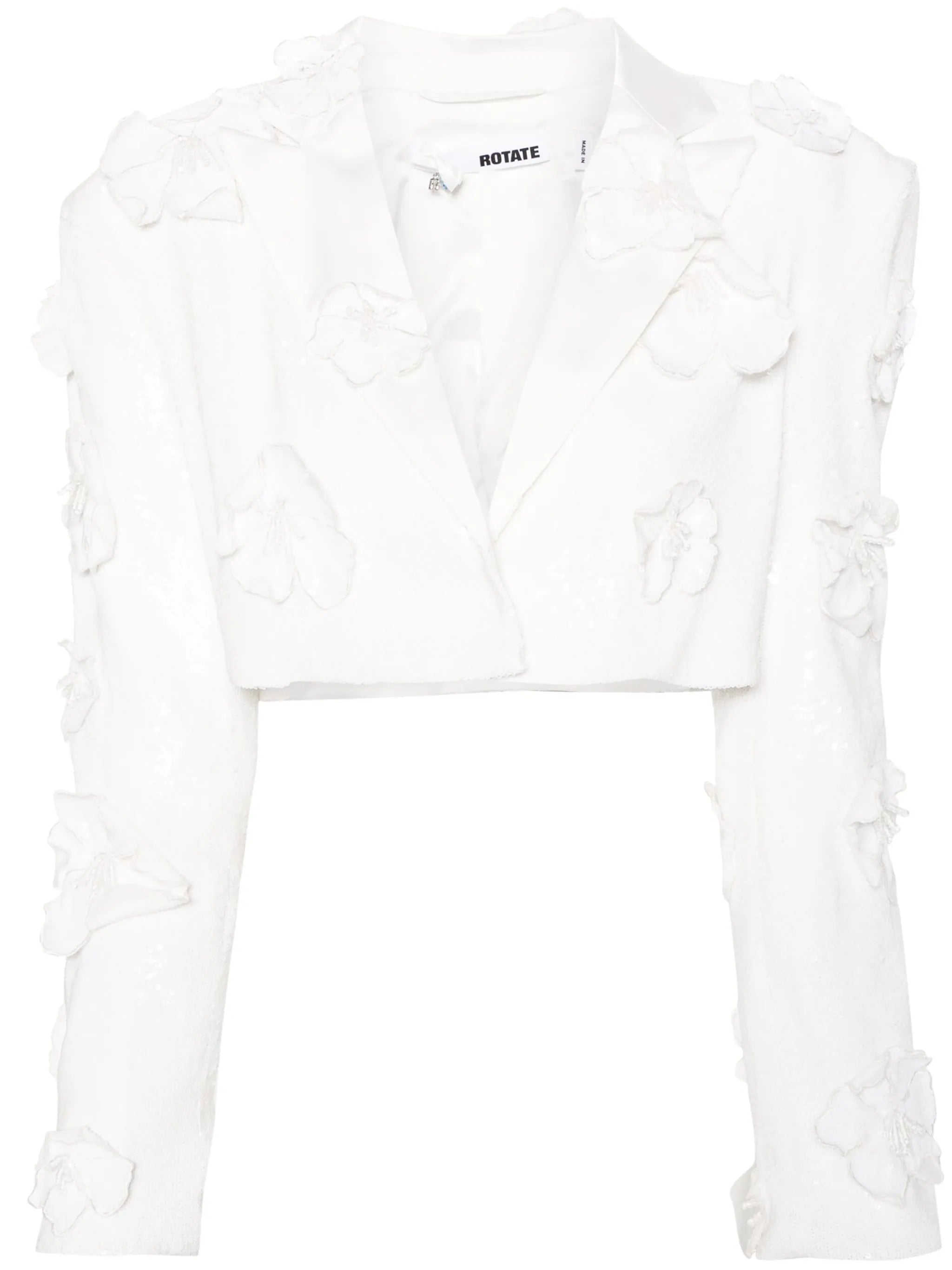 sequinned cropped blazer